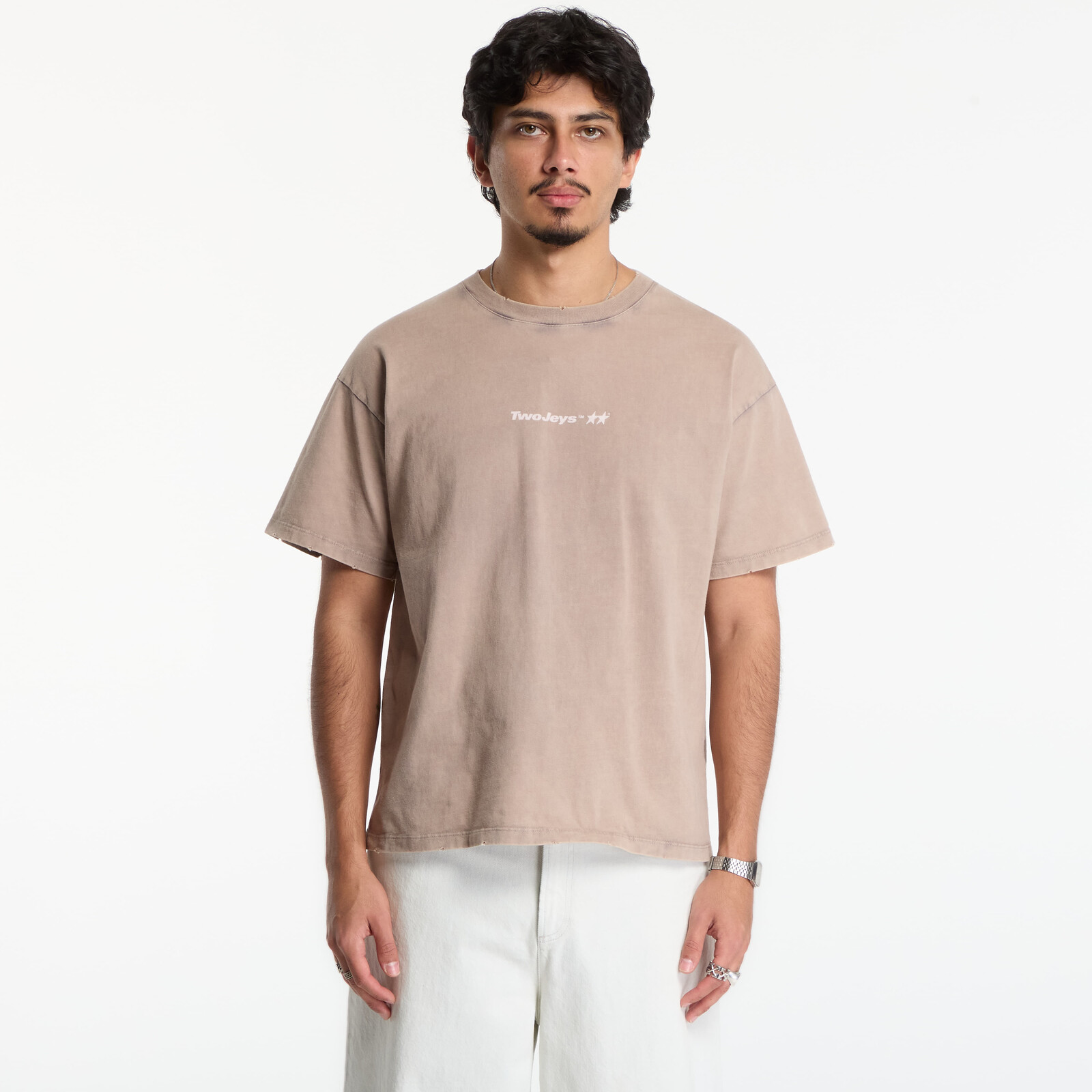 T-shirt TwoJeys Icon Tee Bodega Brown Brown S