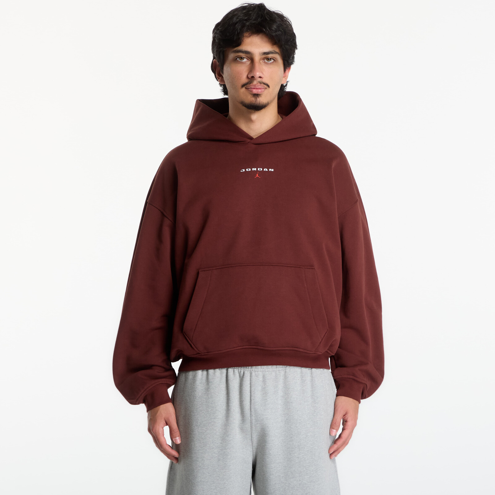 Sweatshirt Jordan Flight Fleece Oversized Pullover Hoodie Bronze Eclipse XS