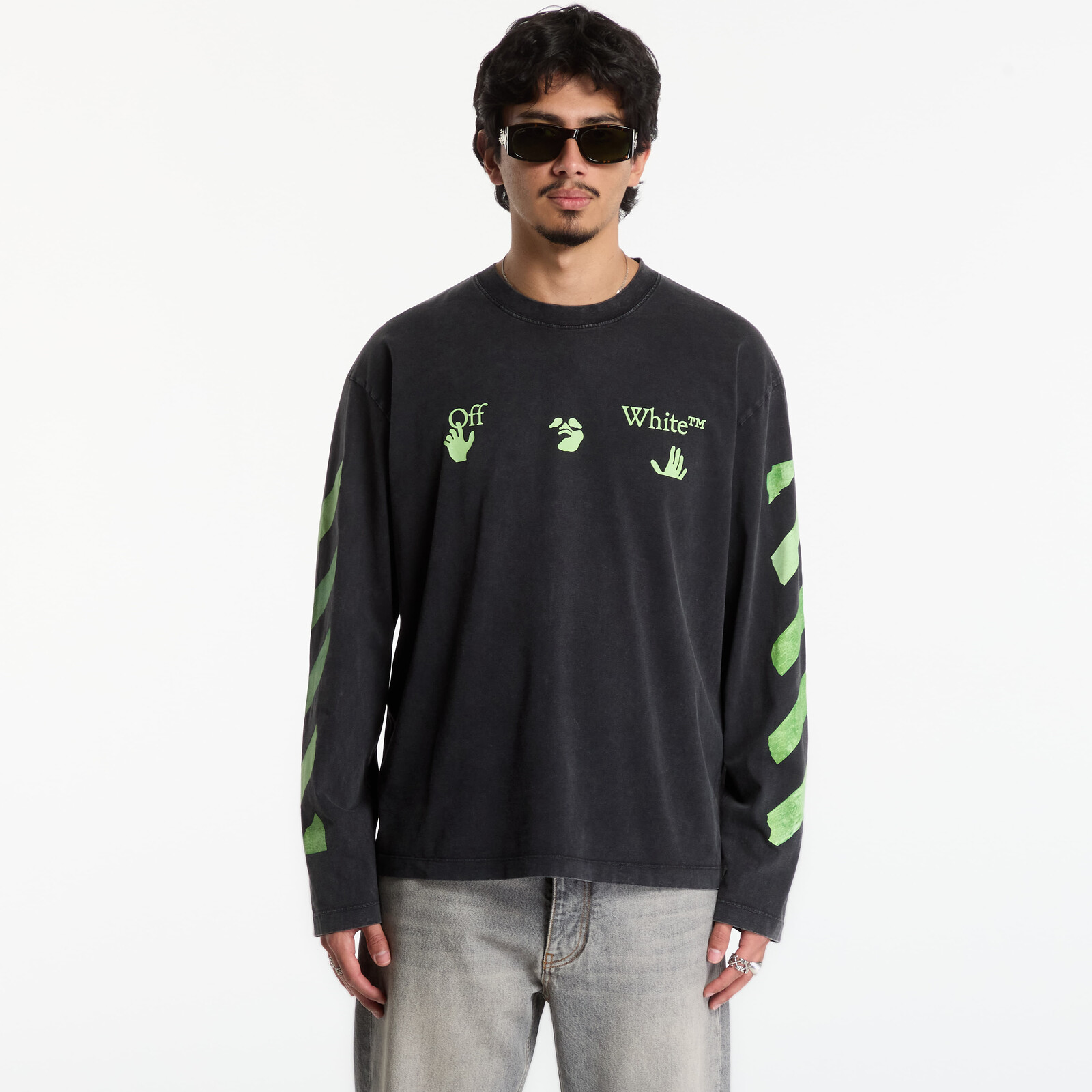 T-shirt Off-White Bacco Arrow Skate L/S Tee UNISEX Vintage Black XL