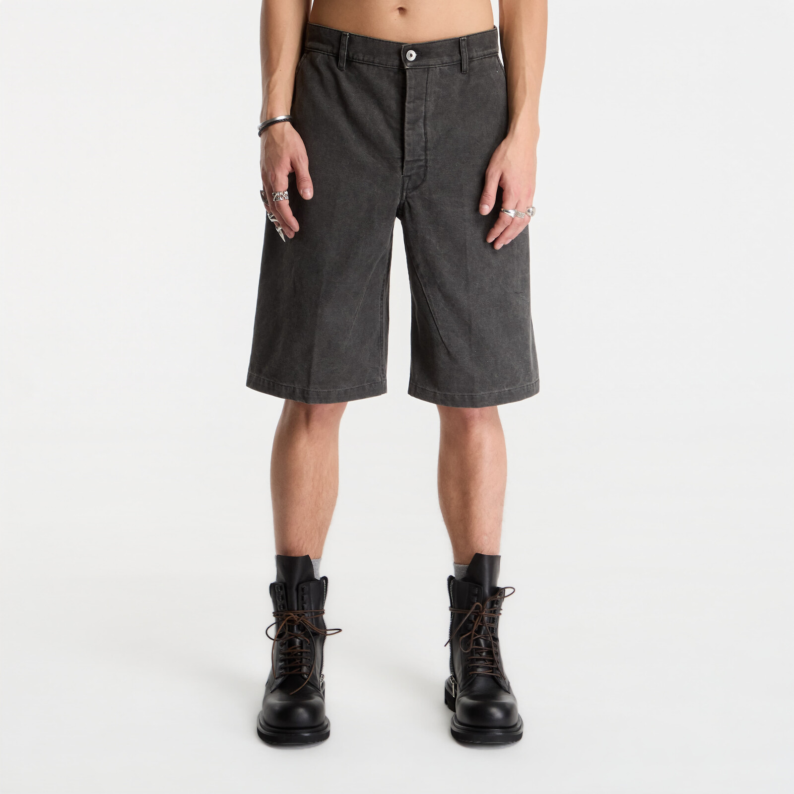 Rick Owens DRKSHDW Work Shorts Gravel 34