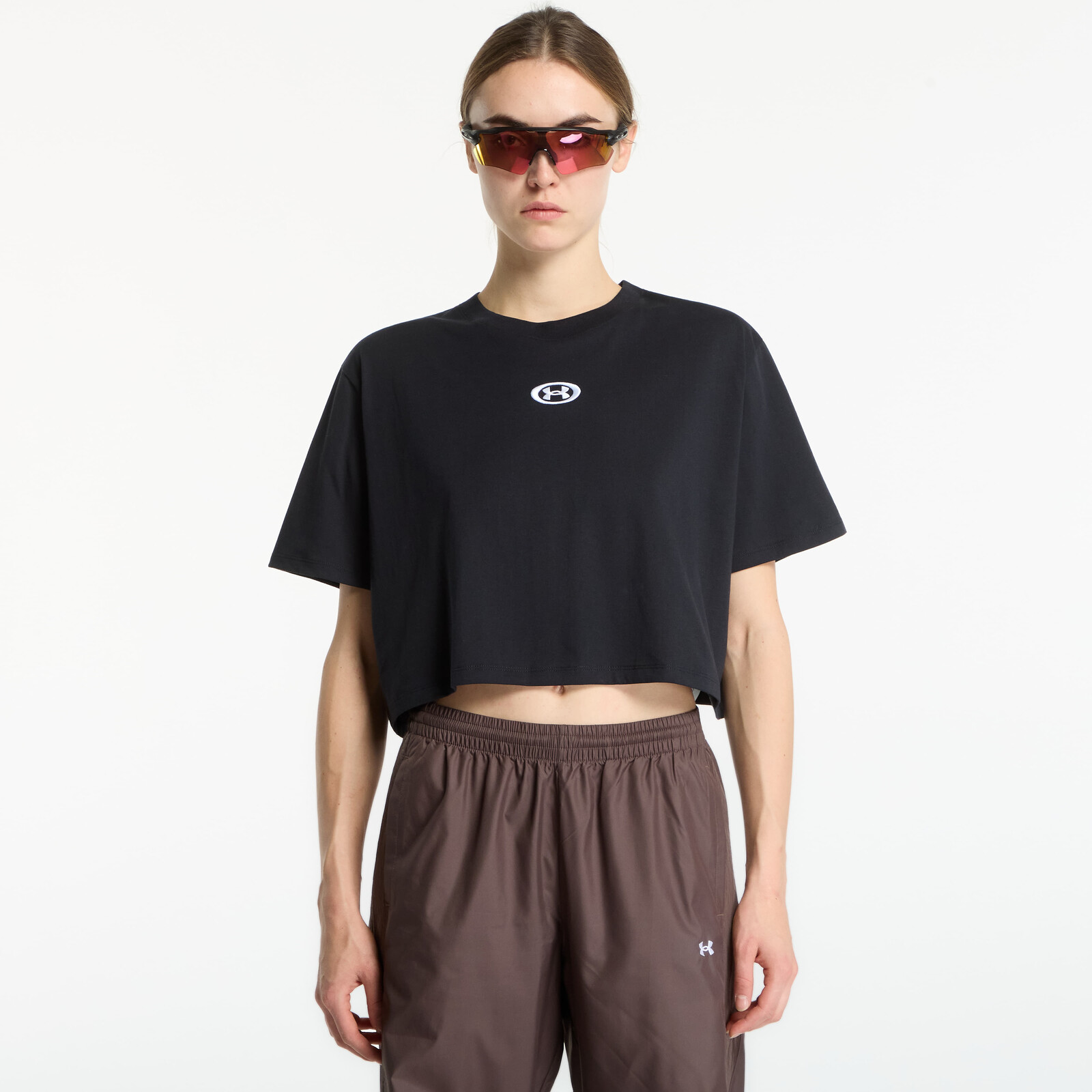 T-shirt Under Armour W Center LT SS Black/ White M
