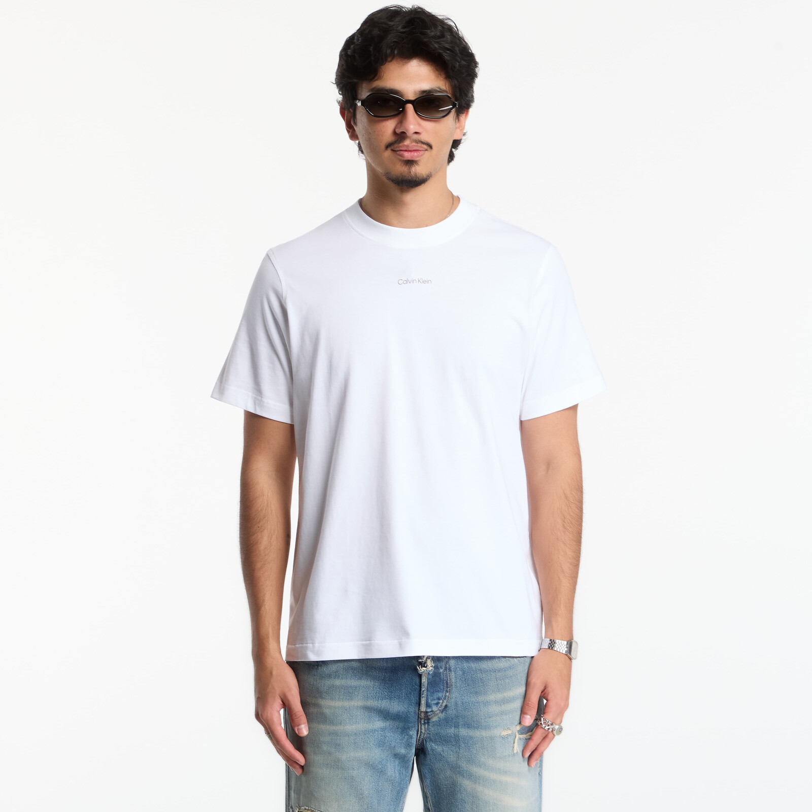 T-shirt Calvin Klein Jeans Ss Easy 20s Retro Ca Bright White L
