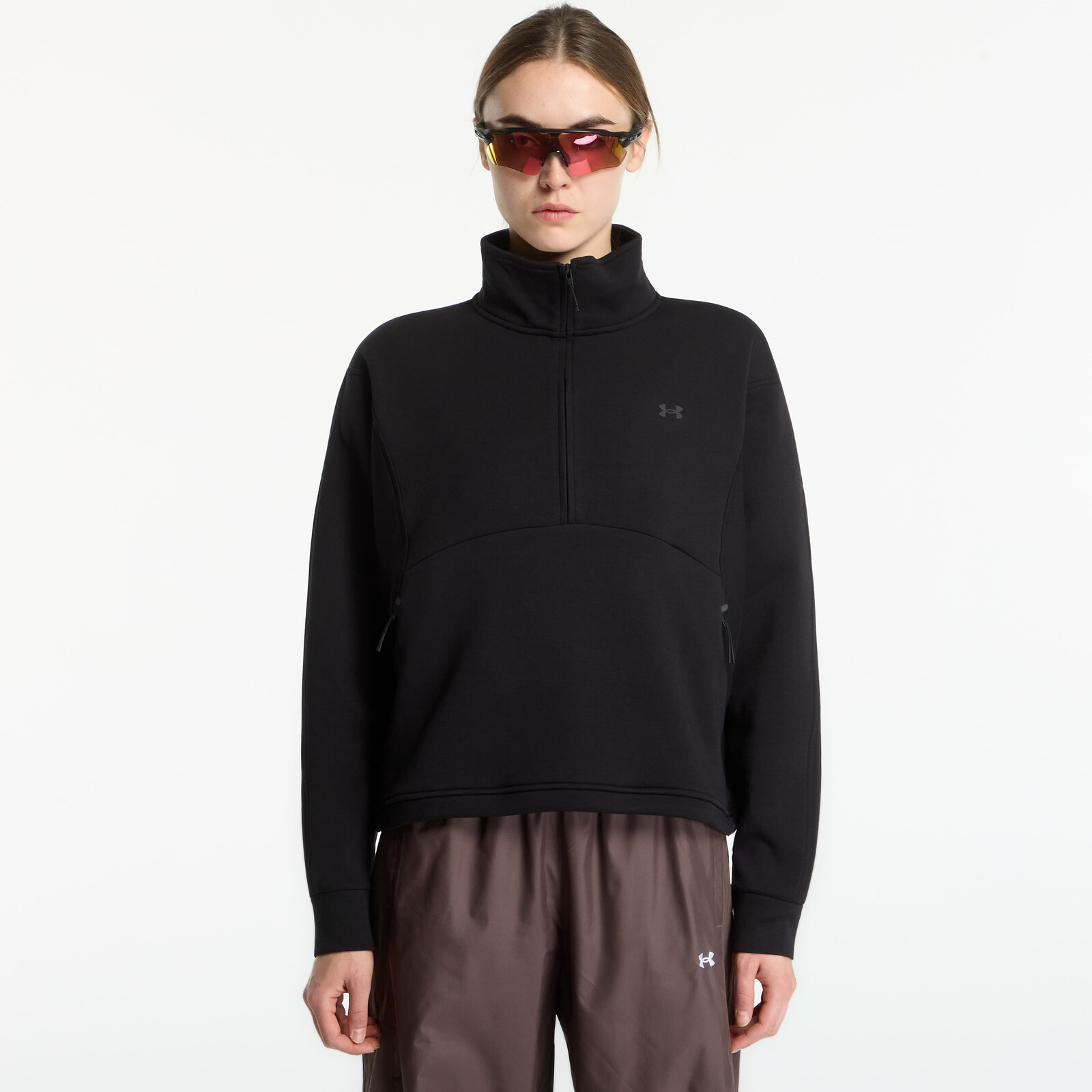 Sweatshirt Under Armour Unstoppable Fleece HZ Ultimate Black/ Ultimate Black XS