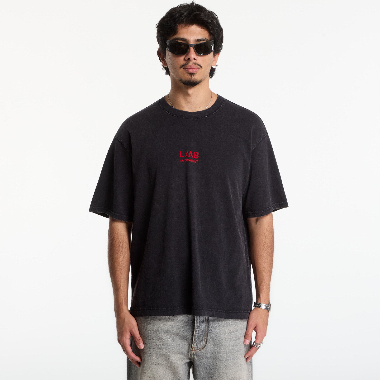 T-shirt L/AB c/o Off-White™ Off Active Washed S/S Tee Black M