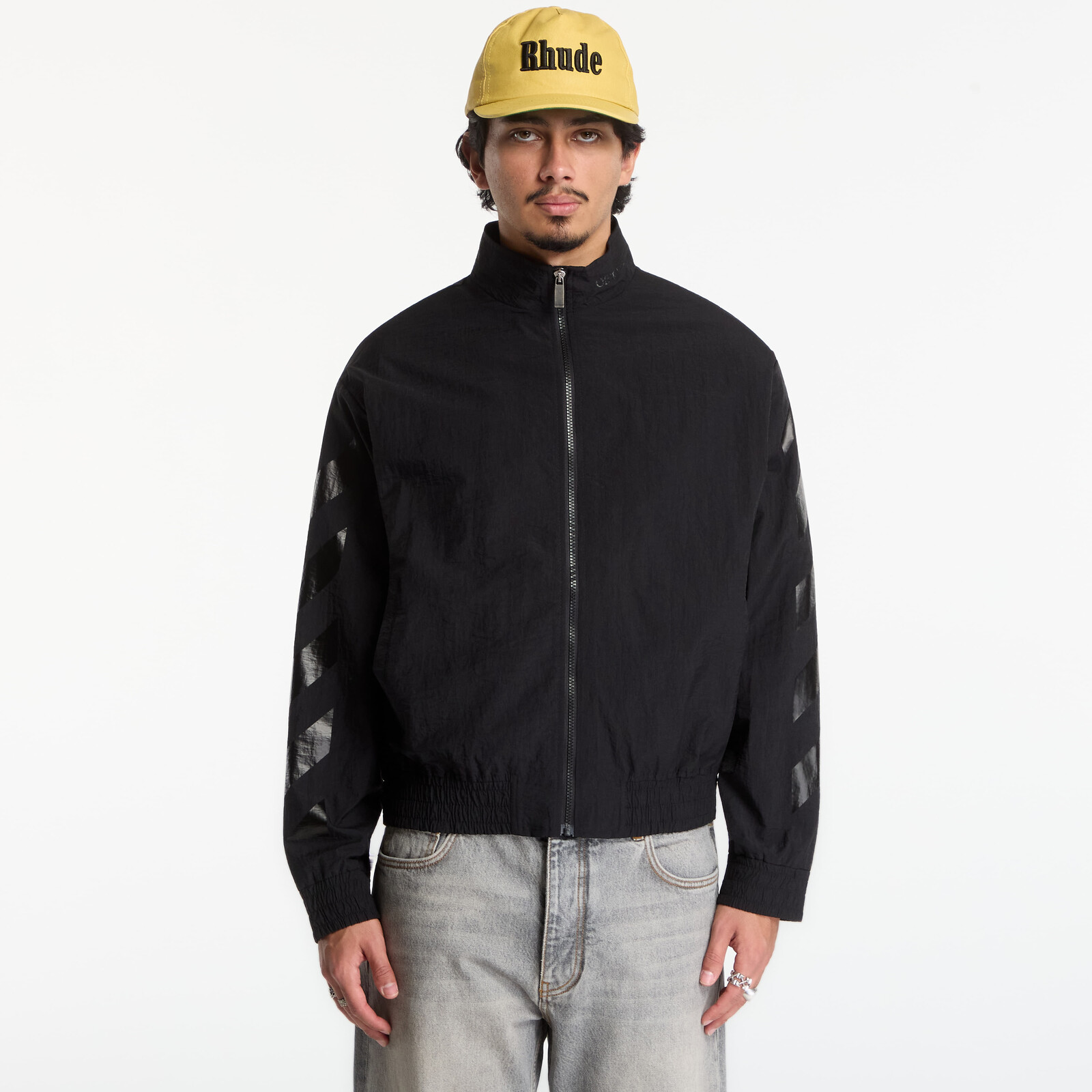 Jacket Off-White Glossy Arrow Nylon Relax Tracktop UNISEX Black M