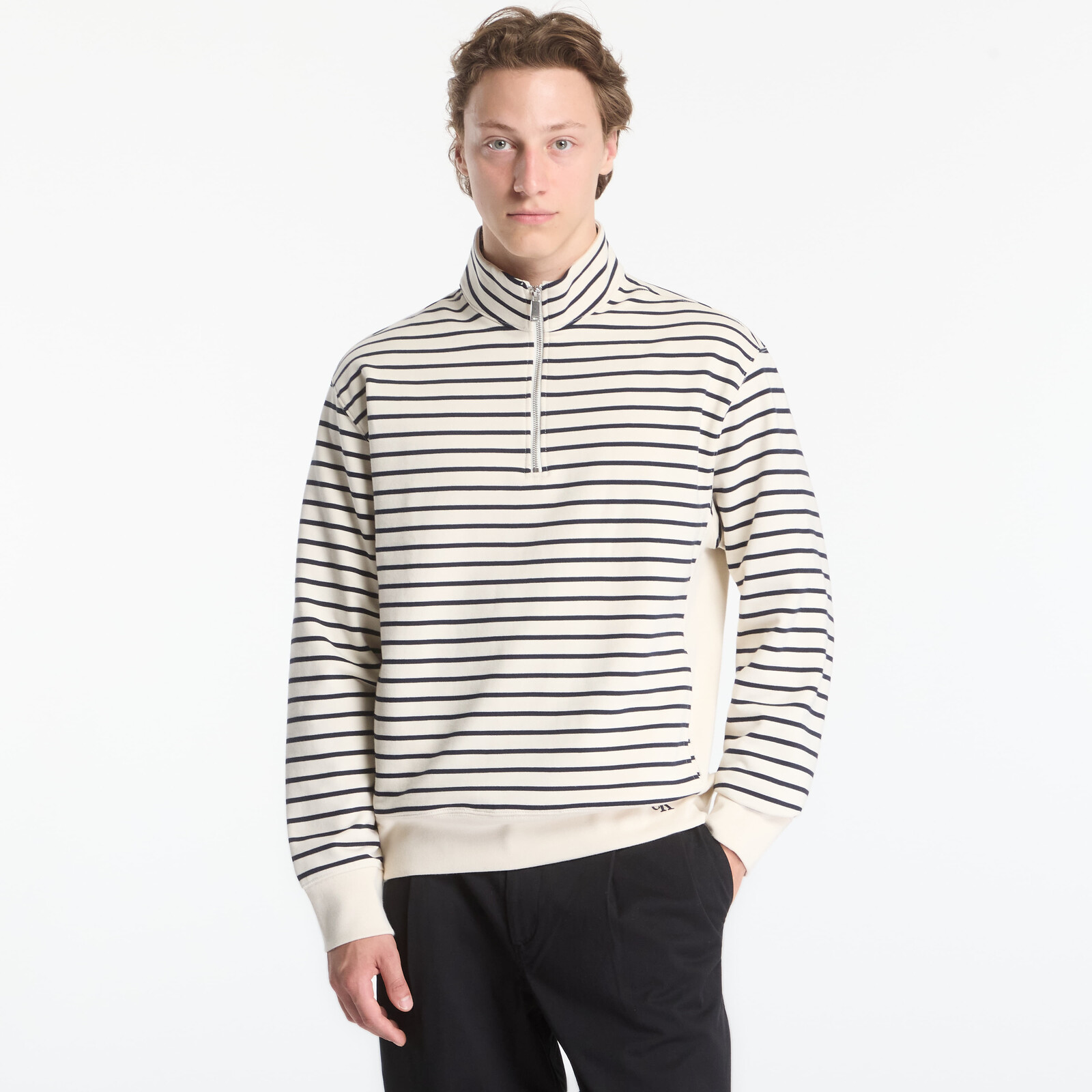Sweatshirt Calvin Klein Jeans Ls Ez Strip Premium Terry Quarter Zip Tofu S