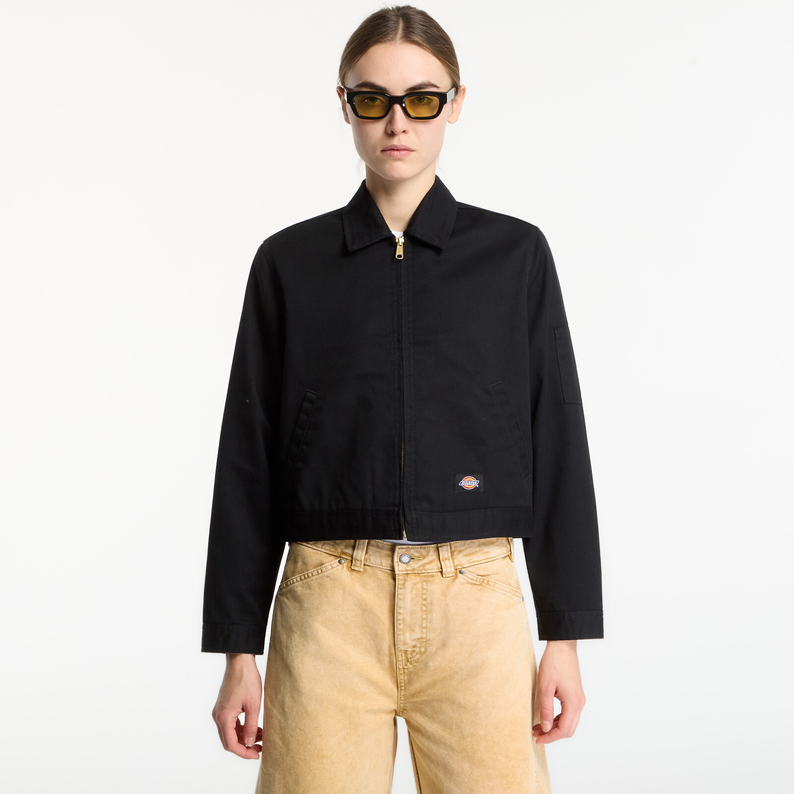 Jacket Dickies Lined Eisenhower Crop W Black XXS