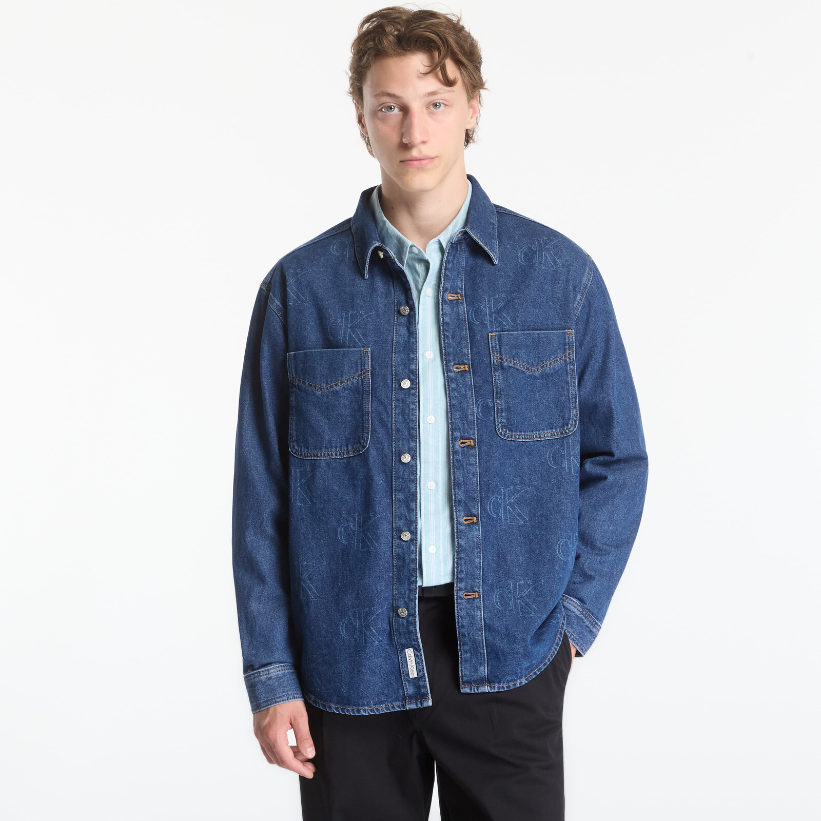 Shirt Calvin Klein Jeans 90S Overshirt Pacifico Aop L