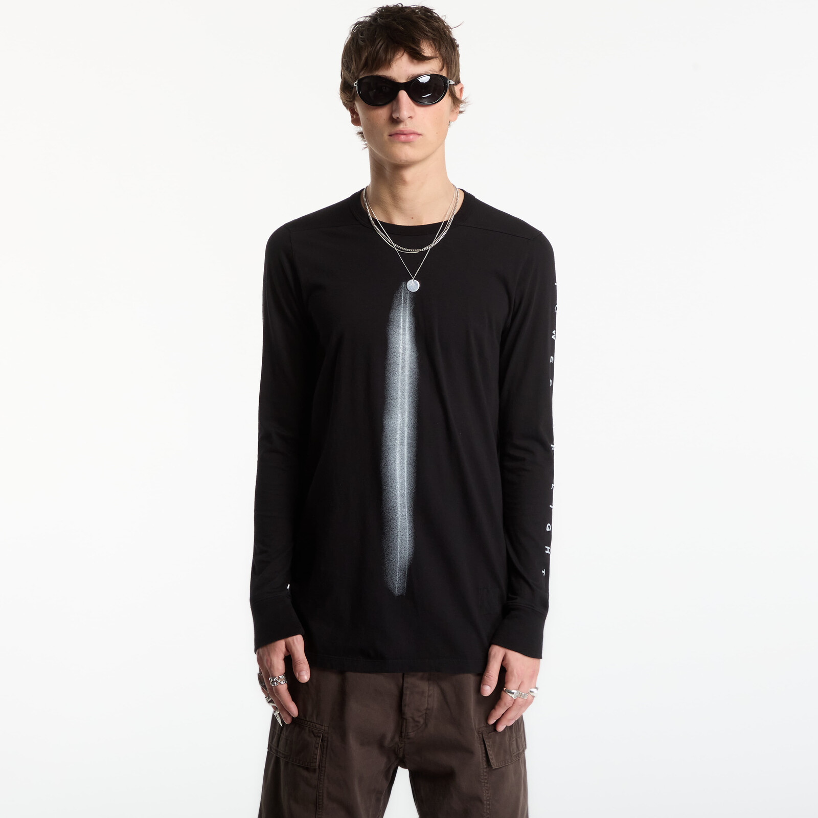 T-shirt Rick Owens DRKSHDW Level Ls T-Shirt Black/ Milk S