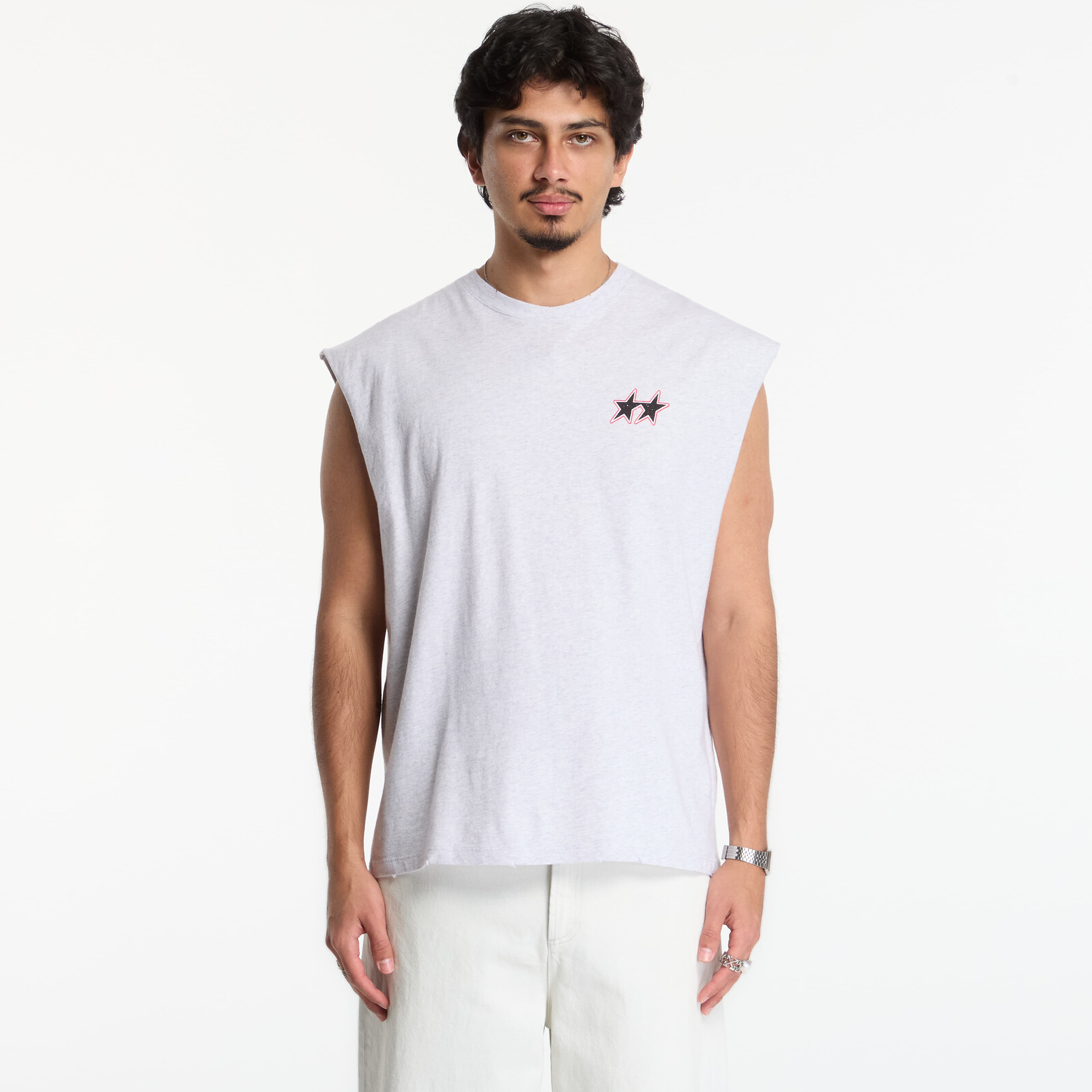 T-shirt TwoJeys Sleeveless Varsity Tee Grey L