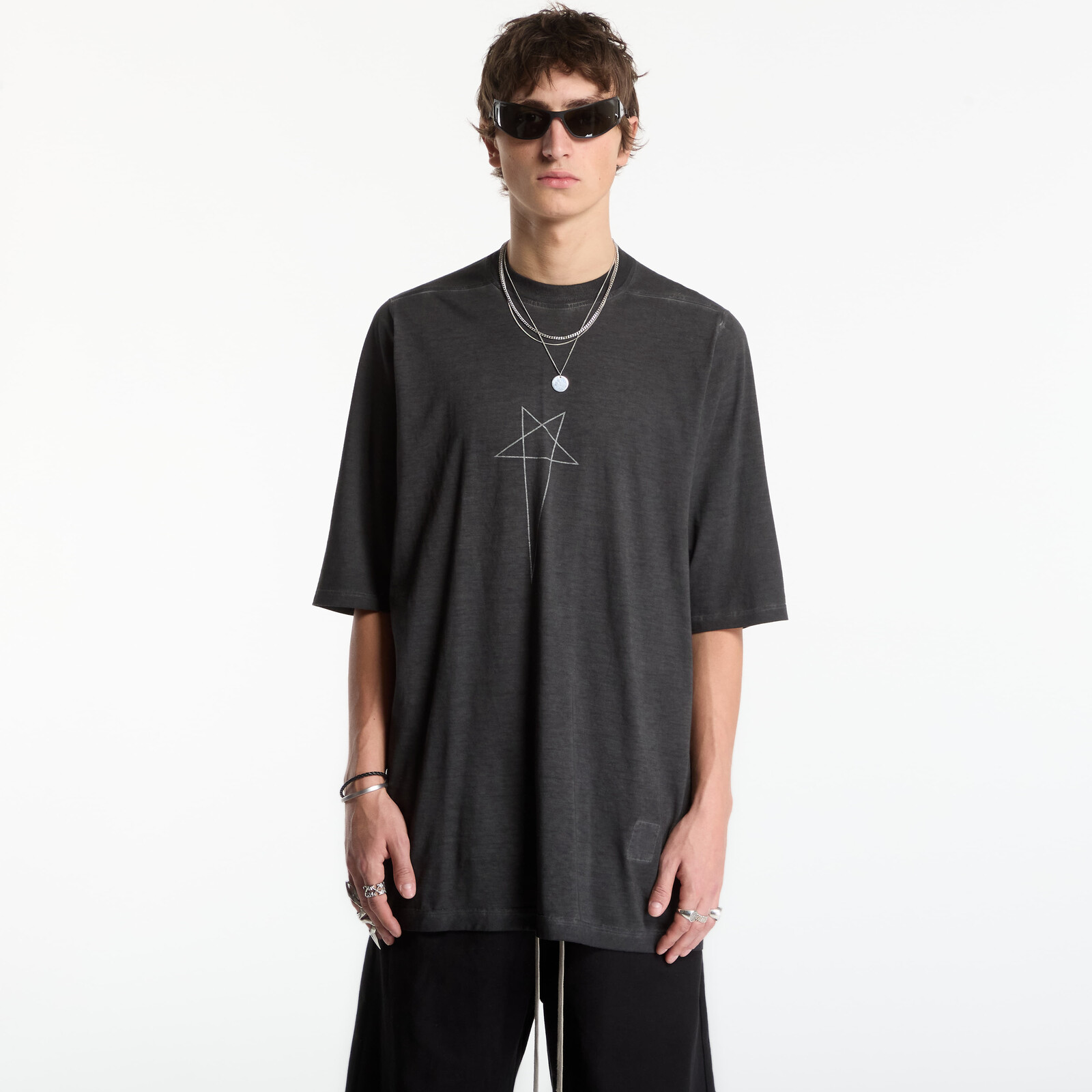 T-shirt Rick Owens DRKSHDW Jumbo Ss T-Shirt Faded Black/ Silver XS