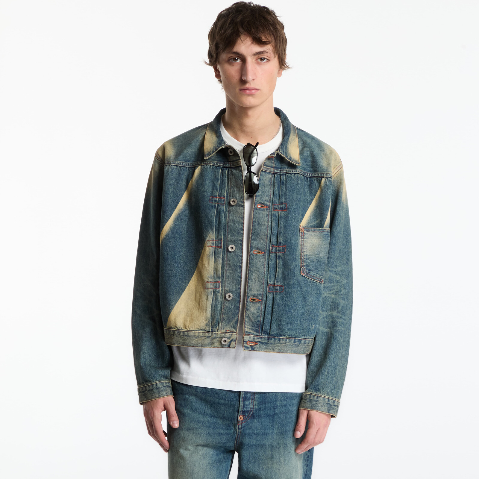 Jacket KENZO Trucker Jacket Stone Bl Dirty Blue Denim XL