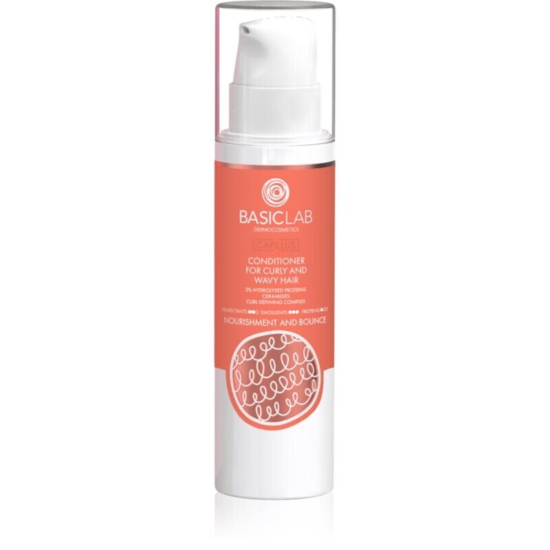 BasicLab Dermocosmetics Capillus strengthening conditioner for wavy and curly hair 250 ml