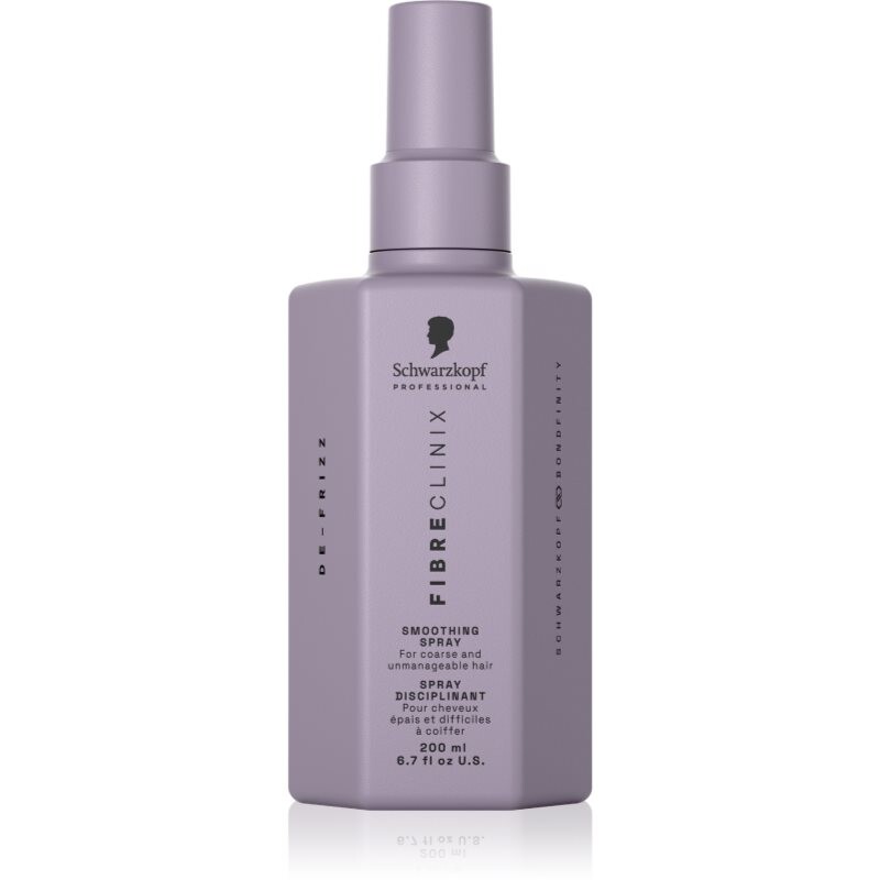 Schwarzkopf Professional Fibre Clinix De-Frizz Smoothing Spray smoothing spray for unruly and frizzy hair 200 ml