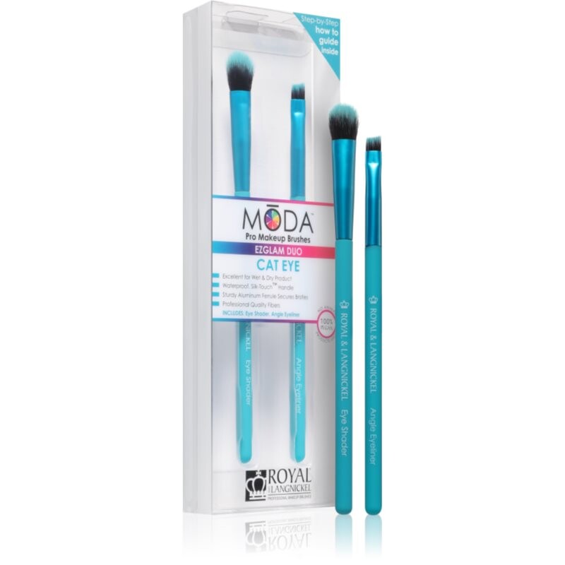 Royal and Langnickel MŌDA EZGLAM DUO Cat Eye eye makeup brush set