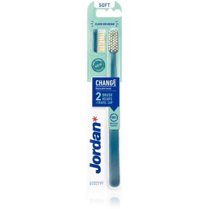 Jordan Change Soft 2-head toothbrush + replacement heads 1 pc