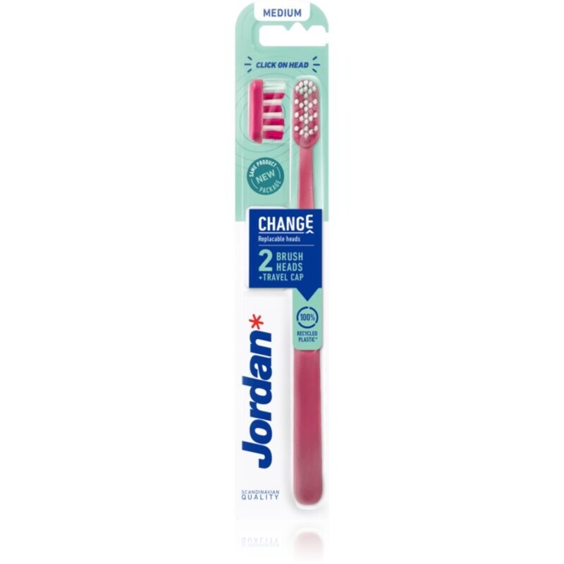 Jordan Change Medium 2-head toothbrush + replacement heads 1 pc