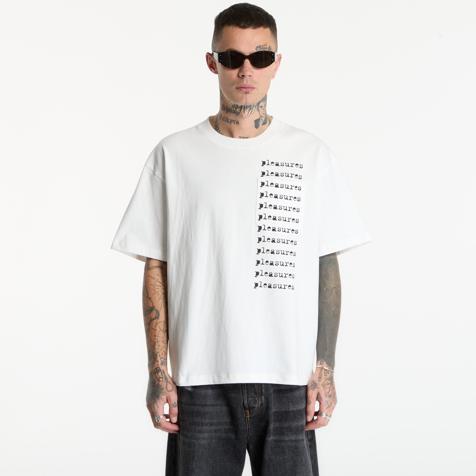 T-shirt PLEASURES Slip Heavyweight Pocket Shirt White M