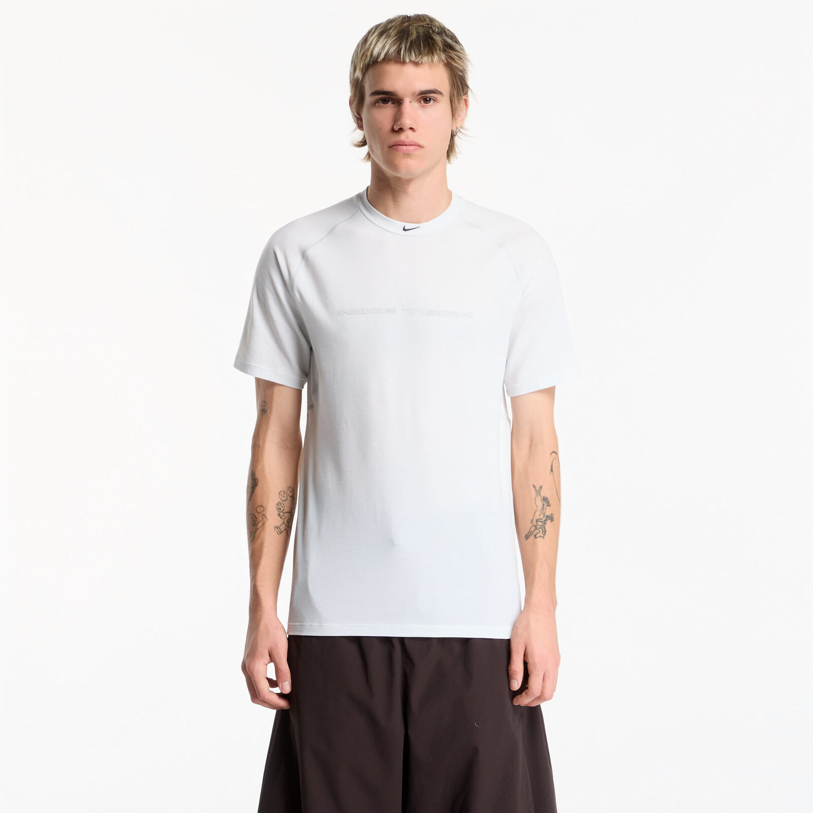T-shirt Nike Tech Men's Dri-FIT Short-Sleeve Top Off White/ Grey Fog/ Black XS