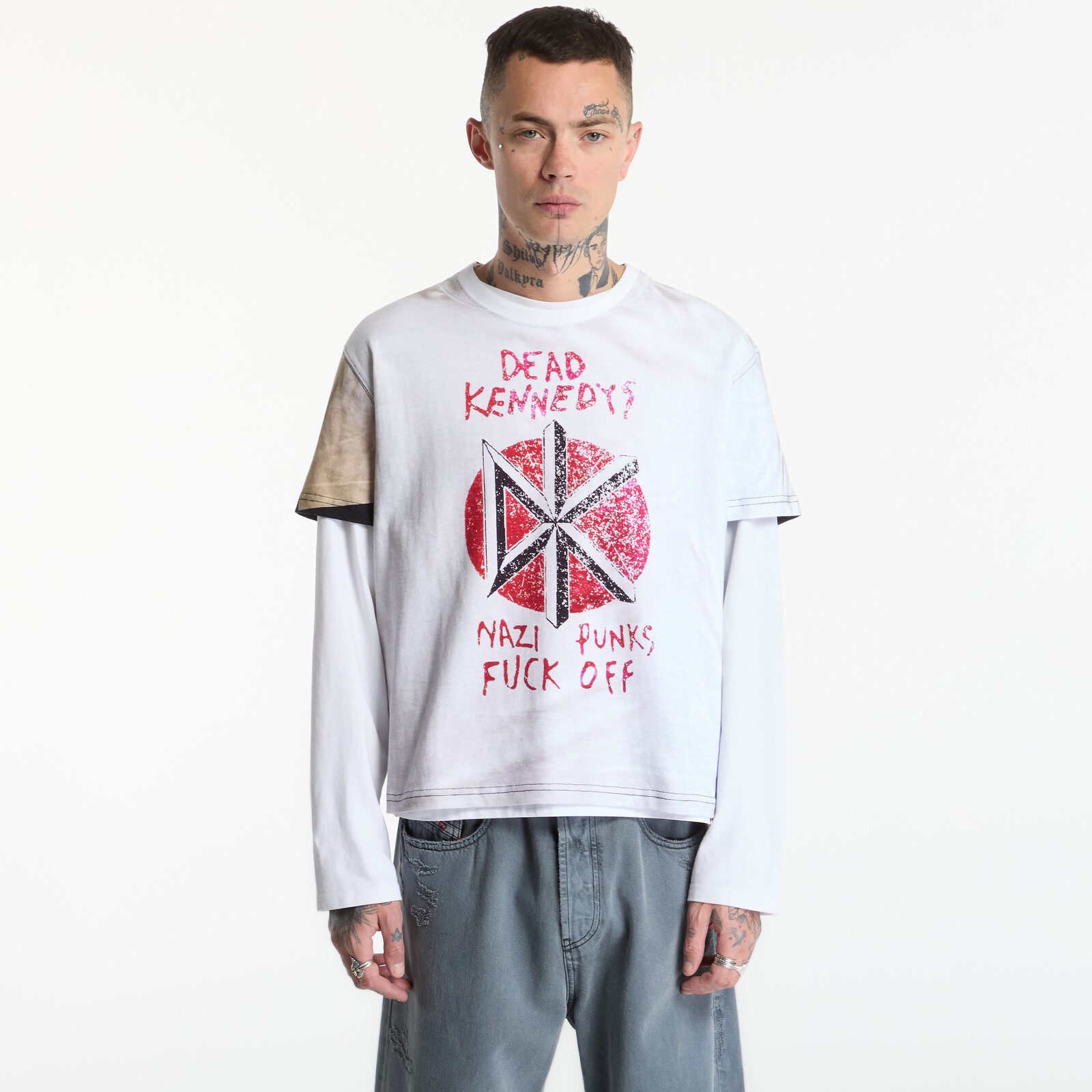 T-shirt PLEASURES NPFO Heavyweight Shirt White XL