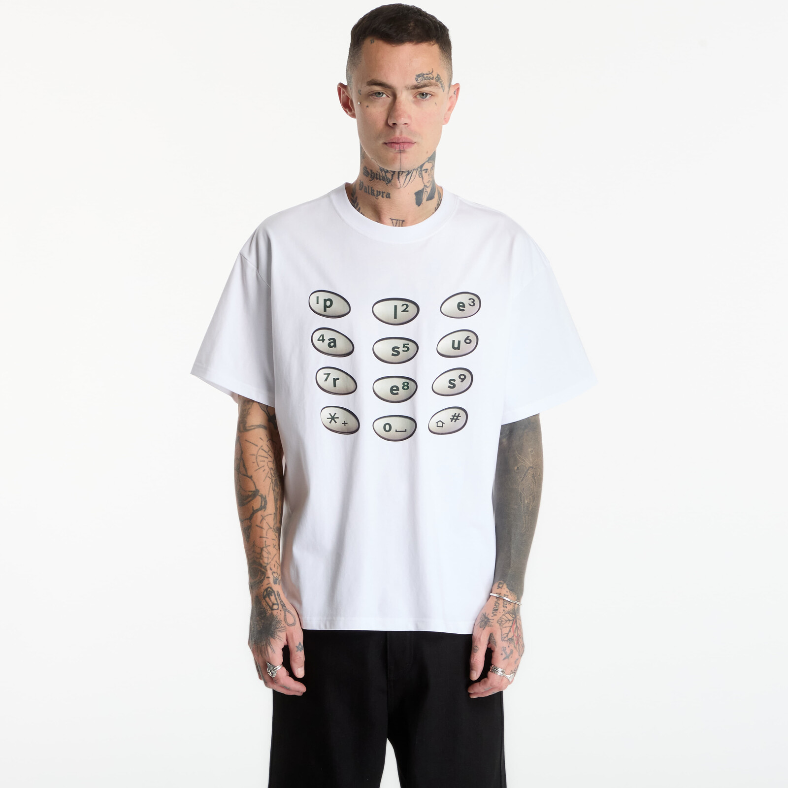 T-shirt PLEASURES Buttons T-Shirt White L