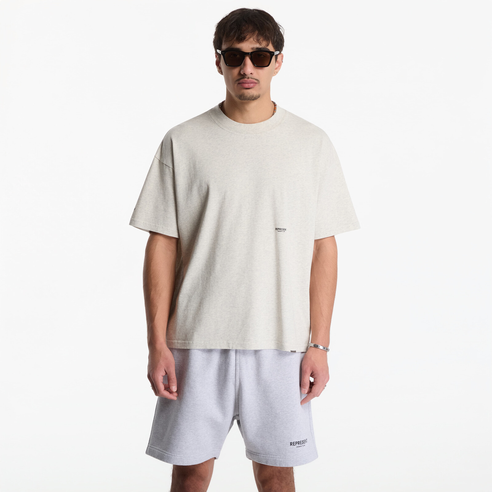 T-shirt Represent Micro Owners Club T-Shirt UNISEX Cream Marl L