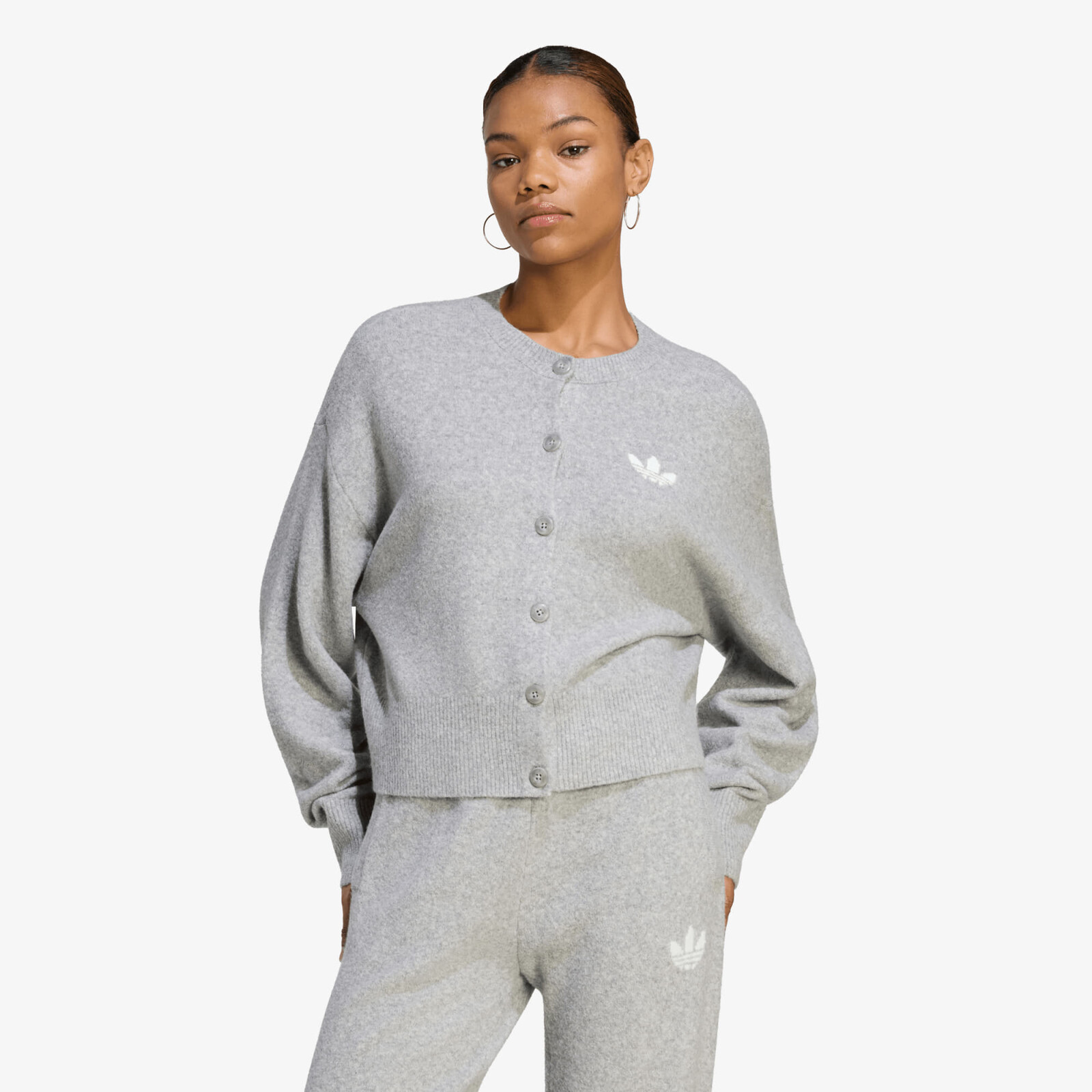 Sweater adidas Essentials Knit Cardigan Medium Grey Heather XL