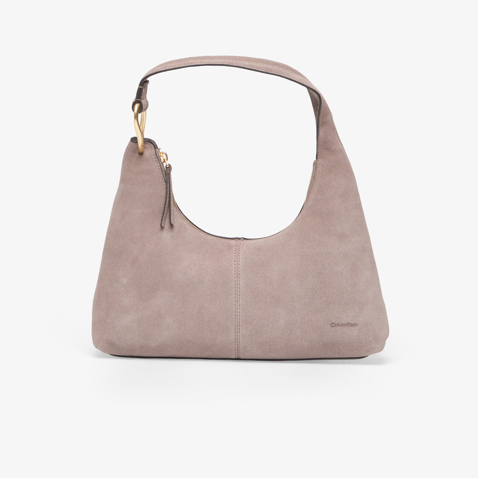 Handbag Calvin Klein Slouchy Suede Should Brown Universal