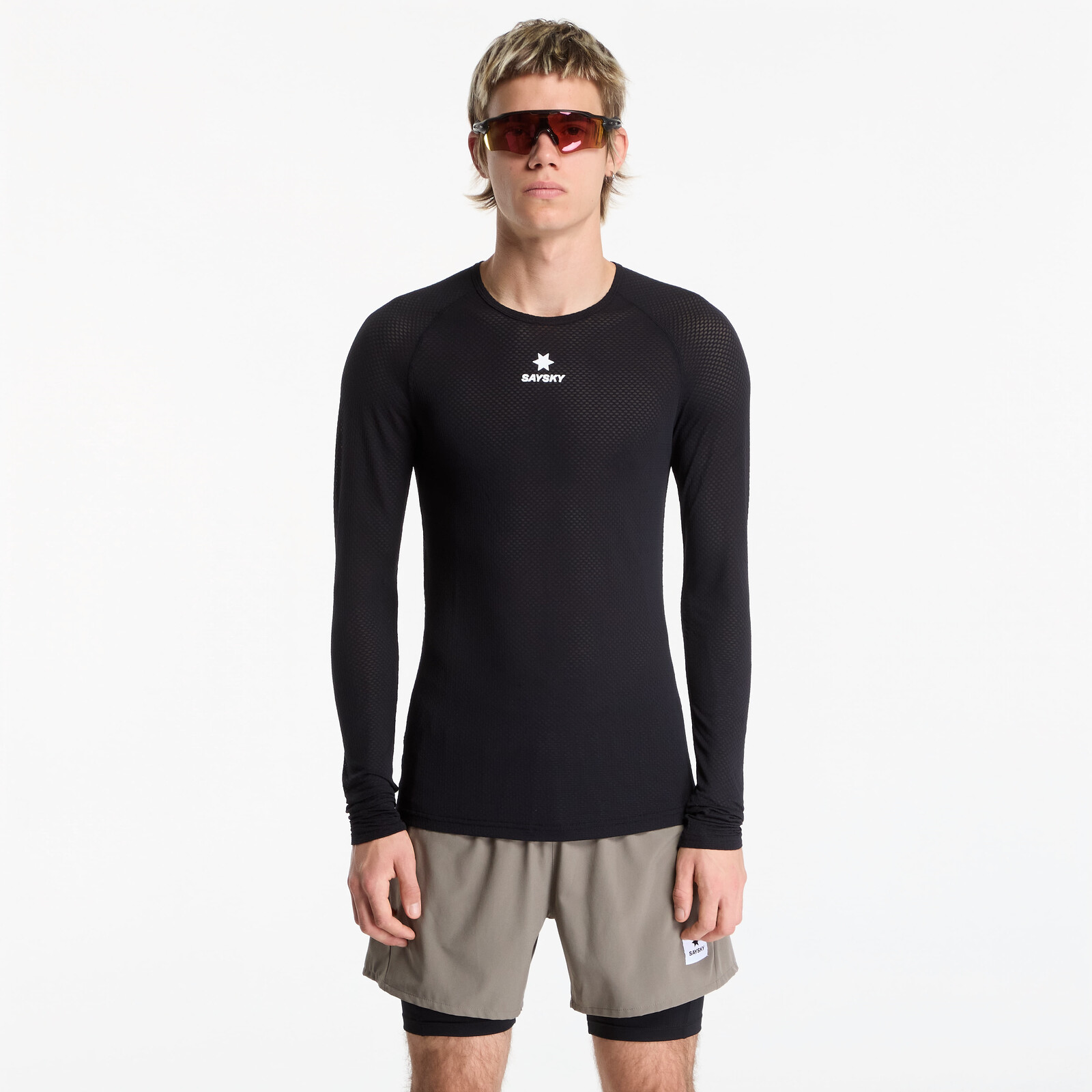 T-shirt SAYSKY Mesh Base Layer Longsleeve UNISEX Black L