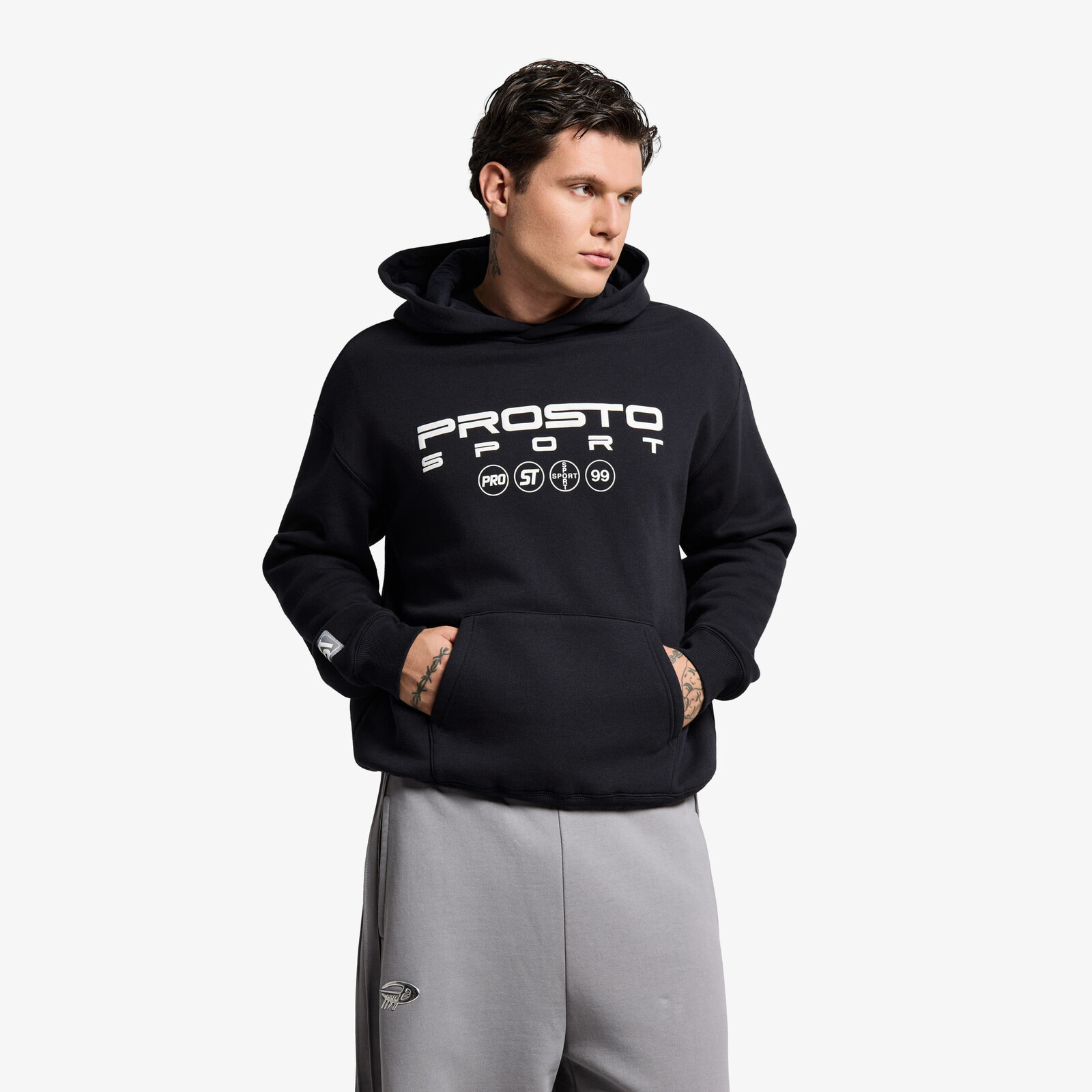 Sweatshirt Prosto Hoodie Target Black M