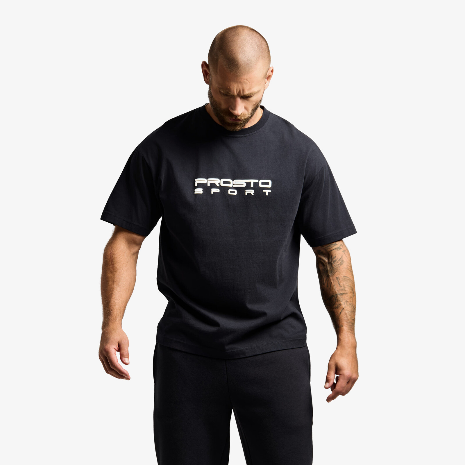 T-shirt Prosto T-shirt Athletic Hybrid Black M