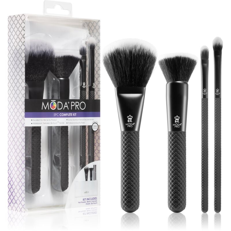 Royal and Langnickel Moda Pro Complete Kit brush set with a pouch