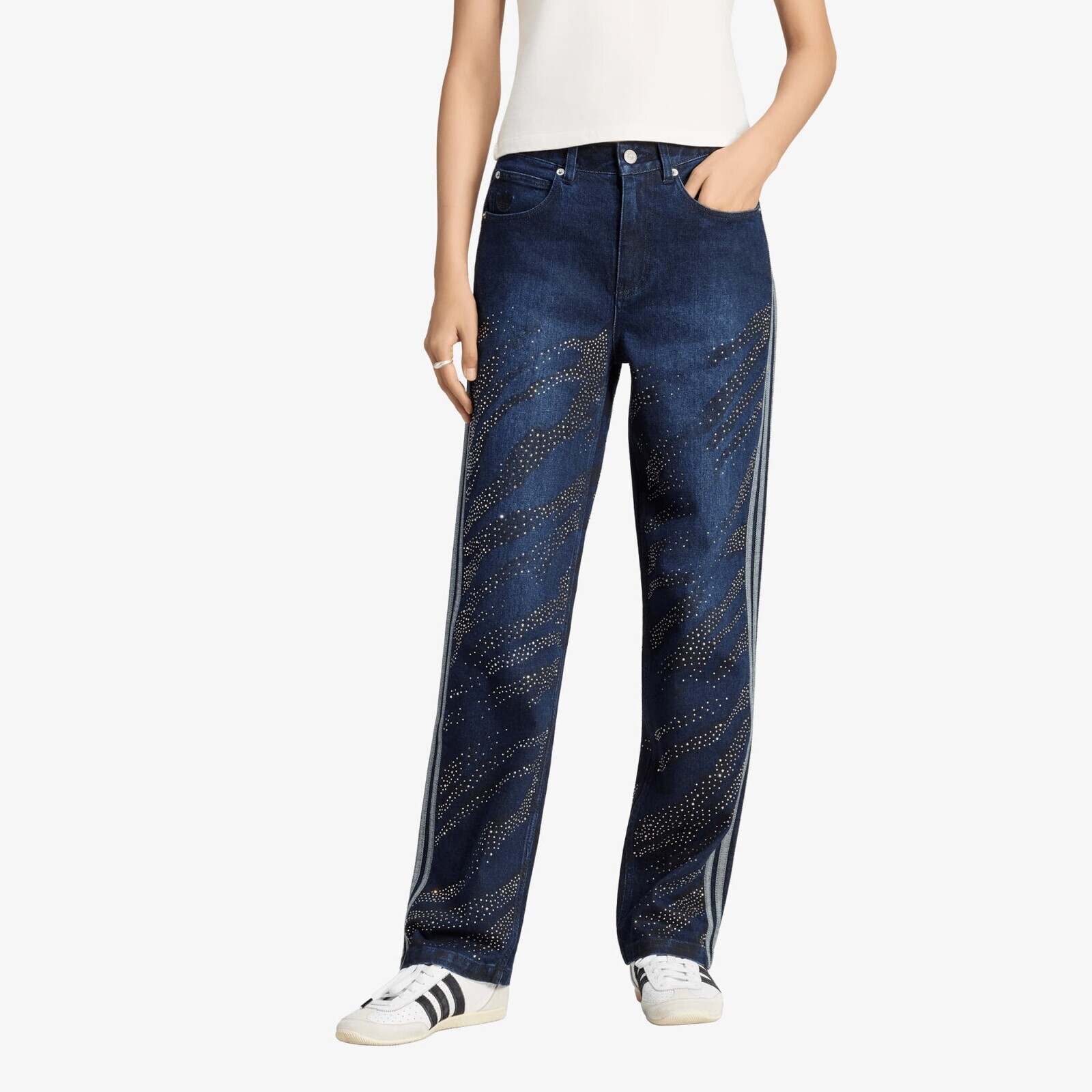 Pants adidas Adilenium Season 6 Embelisshed Denim Pants Black/ Blue 27/30