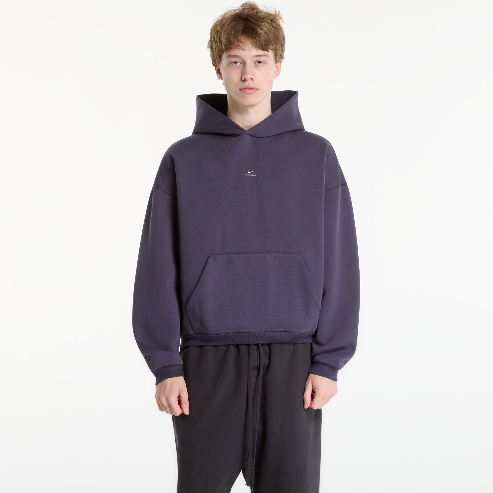 Sweatshirt Nike Standard Issue Therma-FIT Brushed Basketball Pullover Hoodie Gridiron/ Pale Ivory L