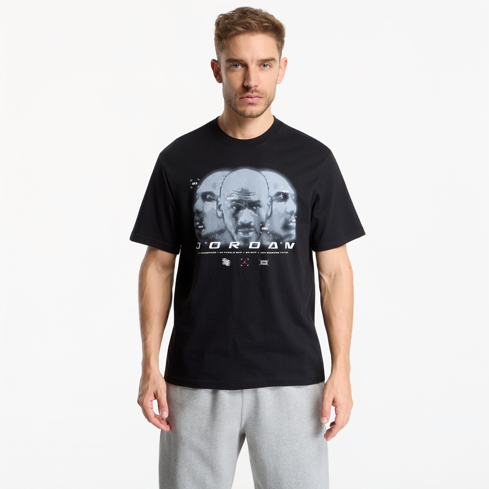 T-shirt Jordan Sport Men's Dri-FIT Graphic T-Shirt Black/ Pure Platinum M