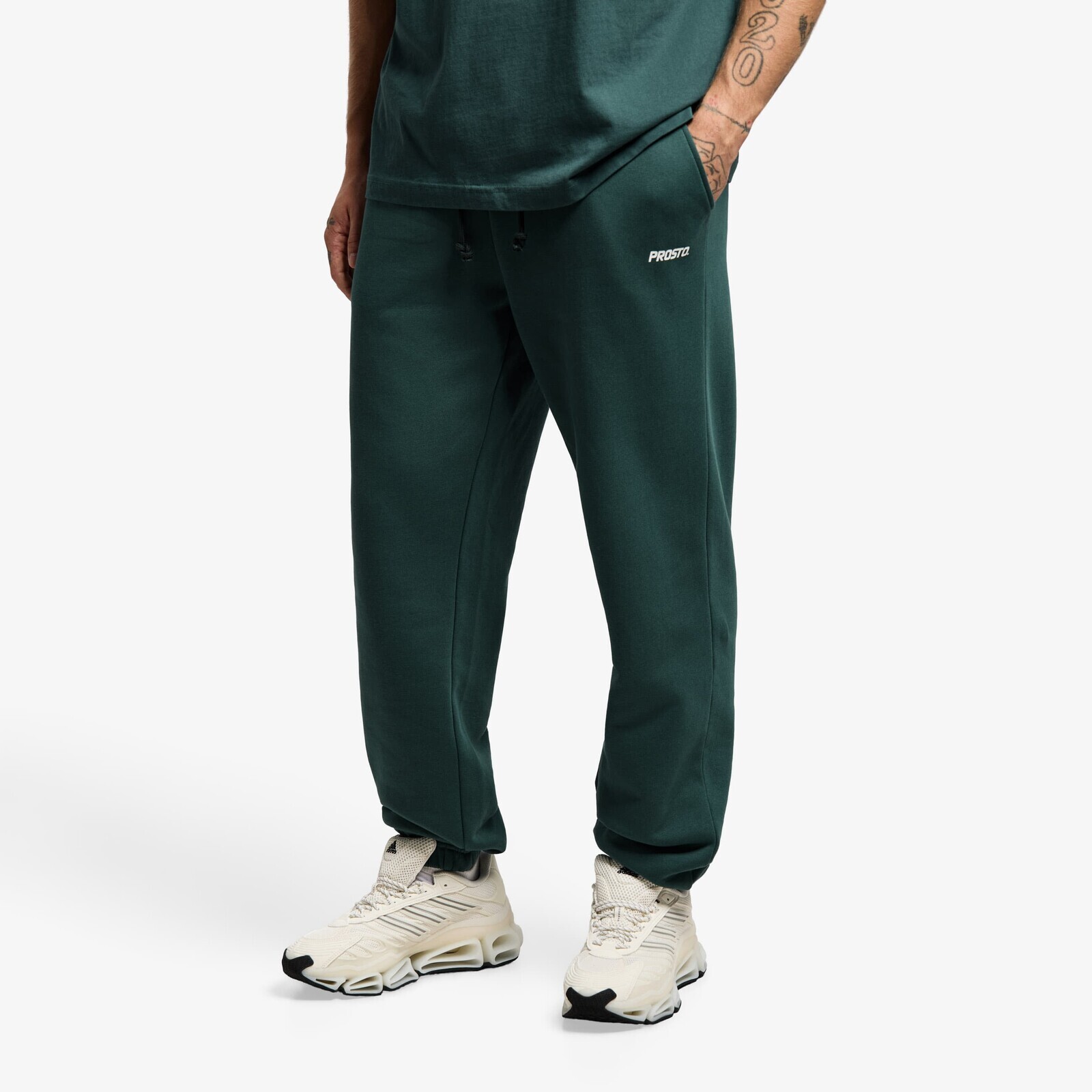 Pants Prosto Sweatpants Big Log Bottle Green M