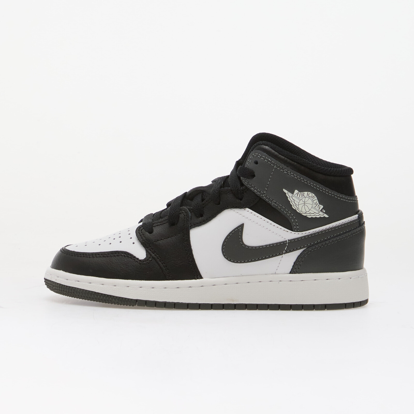 Air Jordan 1 Mid Kids Black/ Iron Grey-White 5.5Y