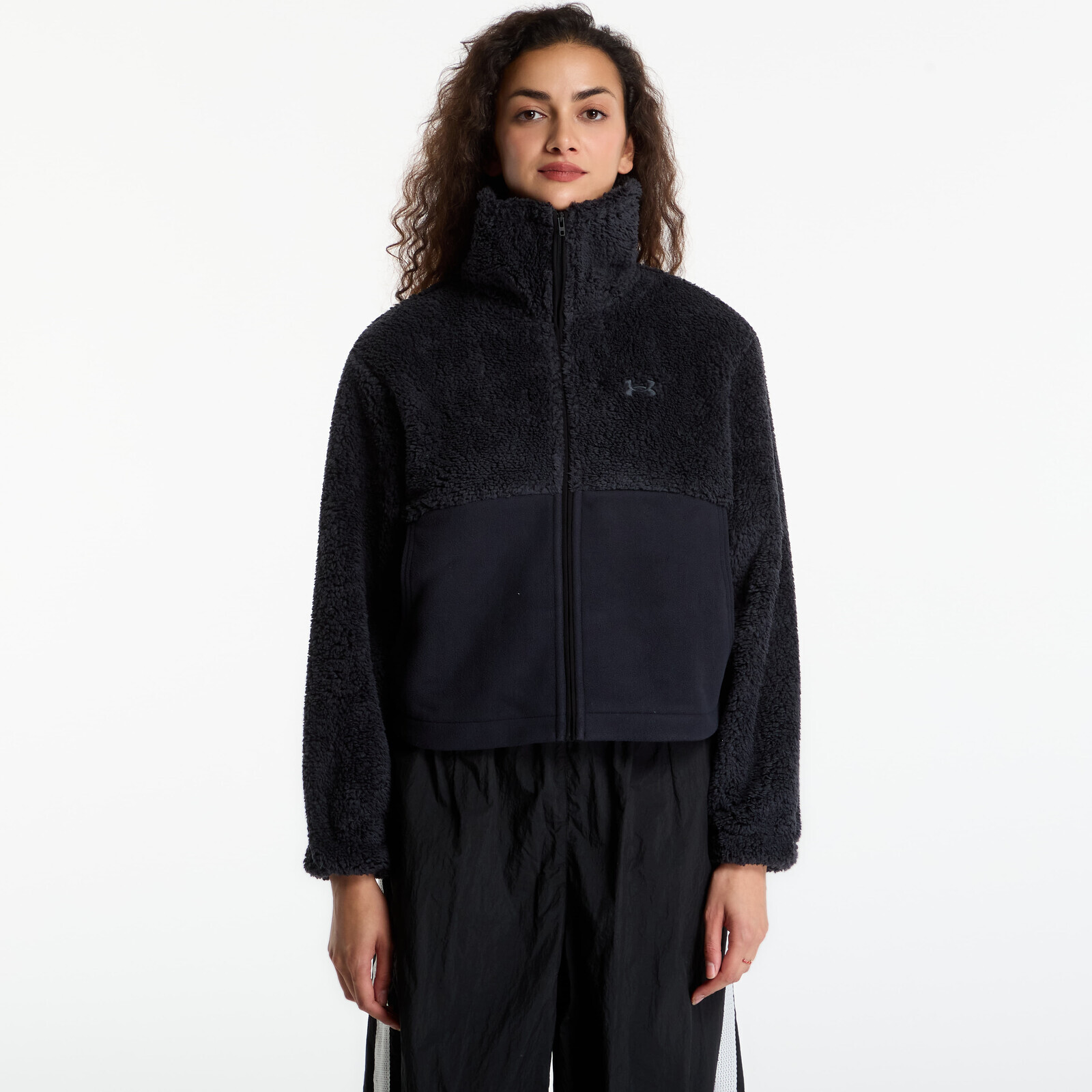 Sweatshirt Under Armour W Basecamp Fleece FZ Black/ Black/ Anthracite XS