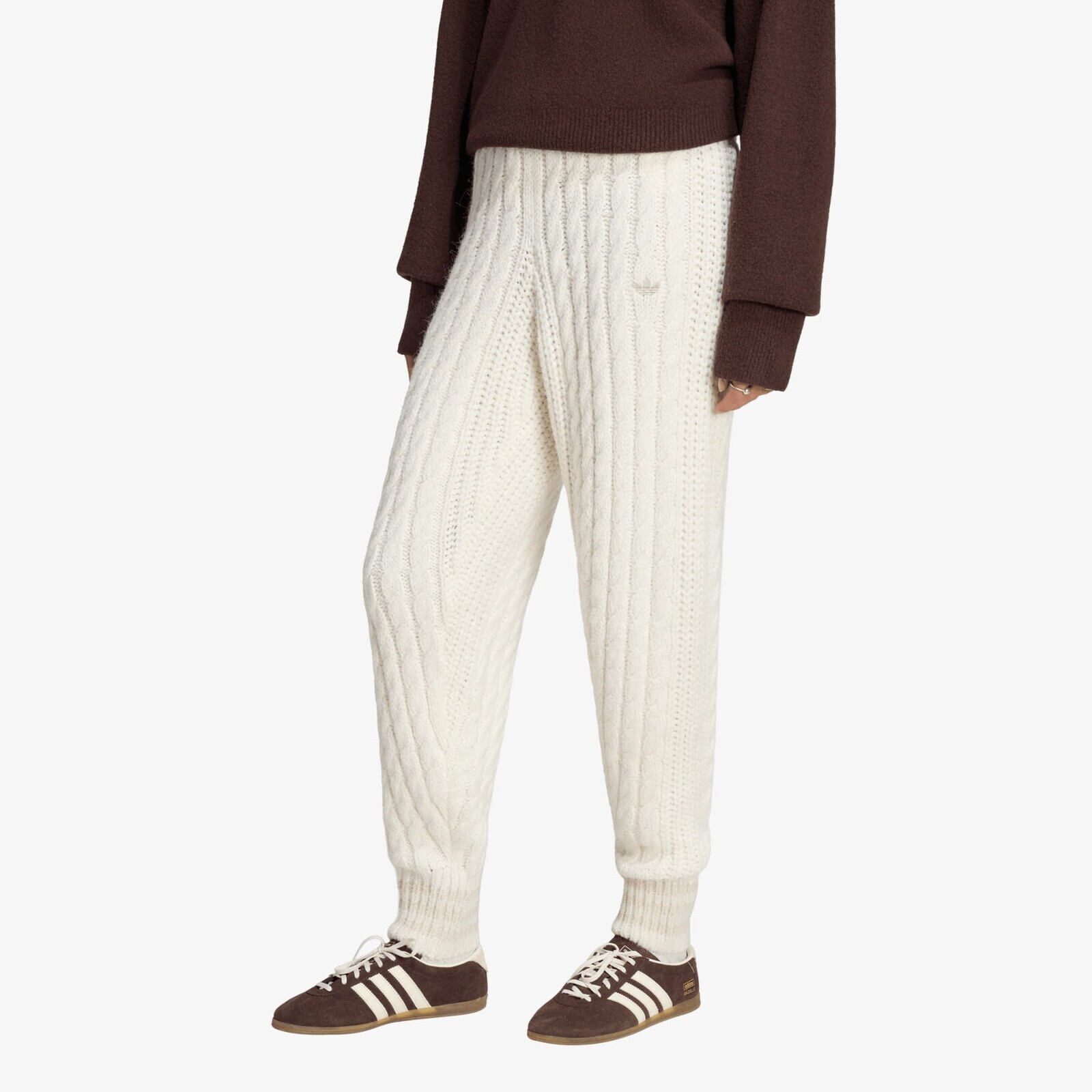 Pants adidas Cable Knit Firebird Track Pant Cloud White/ Alumina M