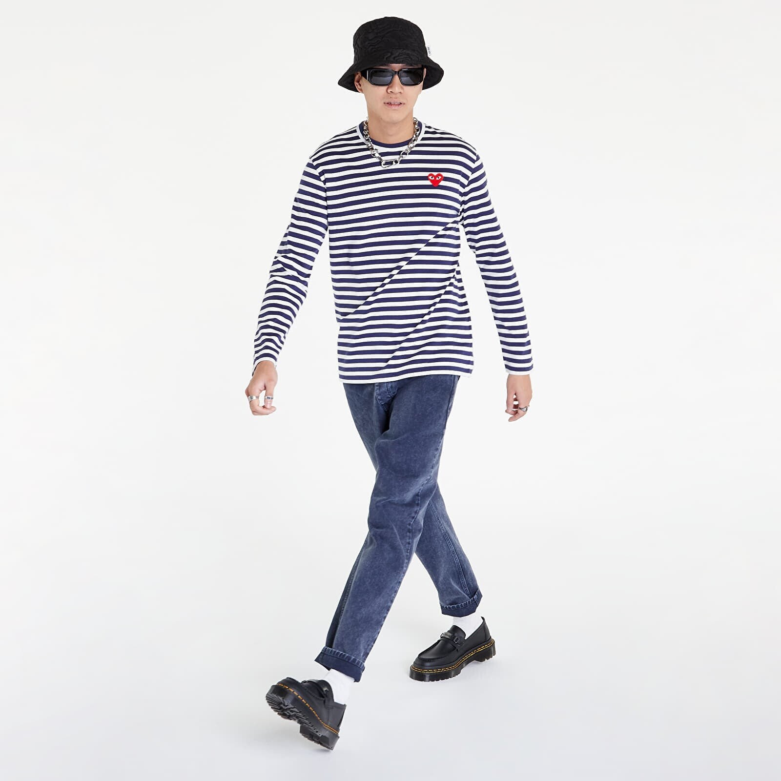 T-shirt Comme des Garçons PLAY Long Sleeve Tee Blue S
