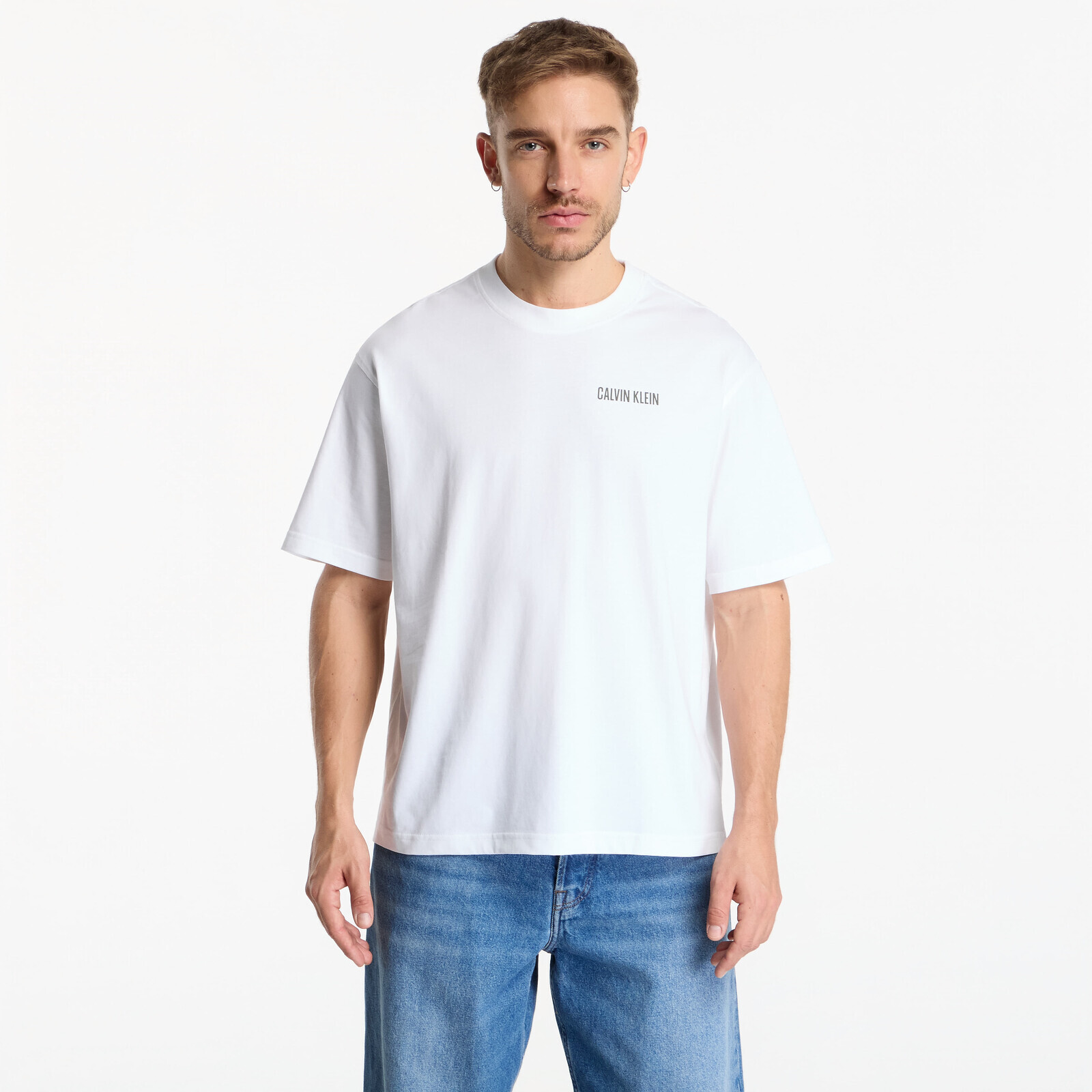 T-shirt Calvin Klein Jeans Ss Rlx 20S Calvin Or Nthing Bck Bright White XL
