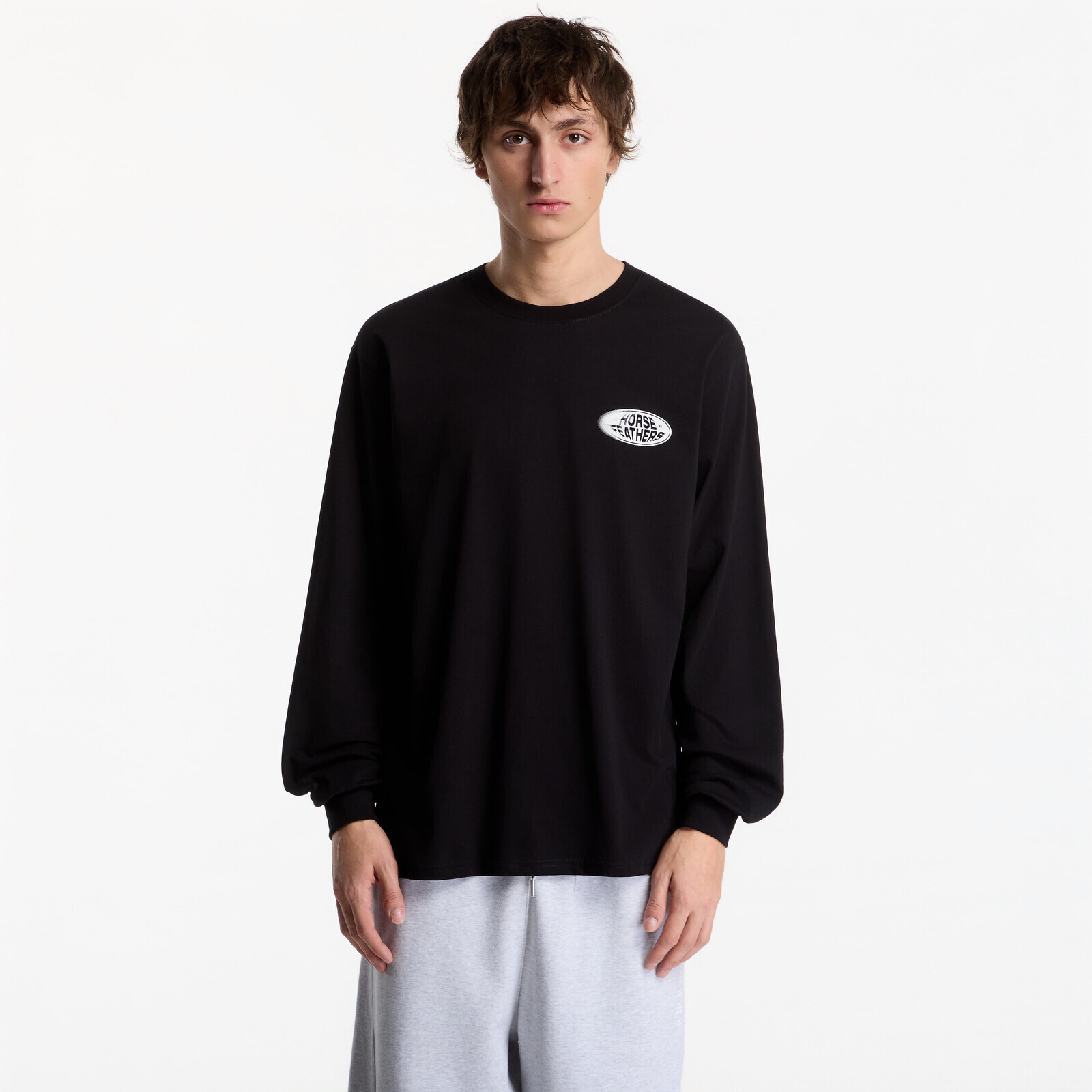 T-shirt Horsefeathers Junky Ls T-Shirt Black XL