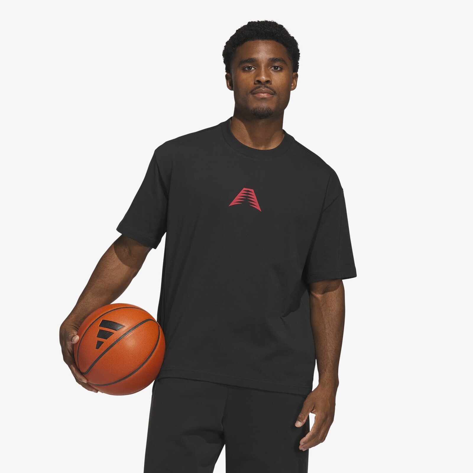 T-shirt adidas Anthony Edwards Scary Good Tee Black/ Pure Ruby XXL