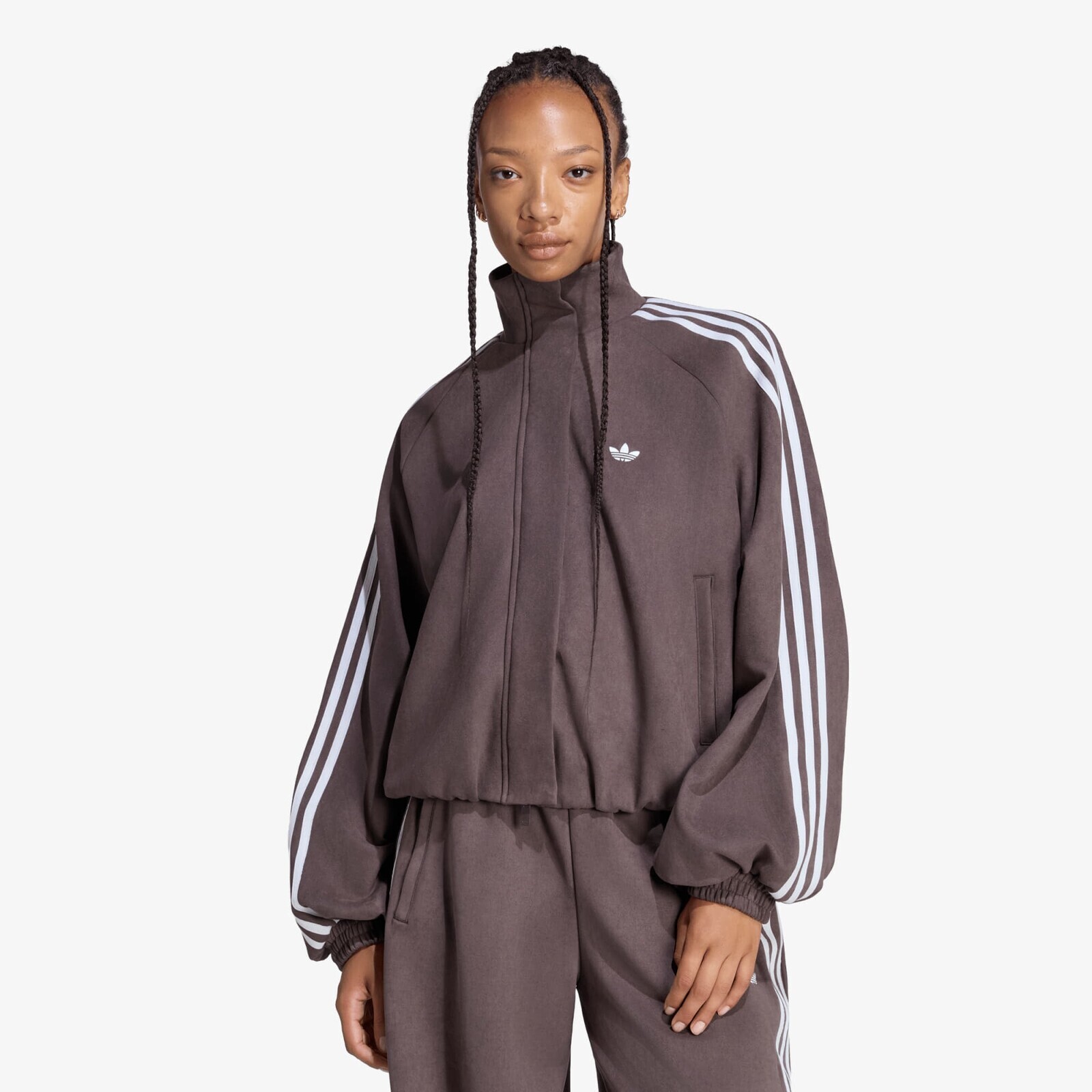 Jacket adidas Adilenium Season 6 Faux Suede Track Top Aurora Coffee M