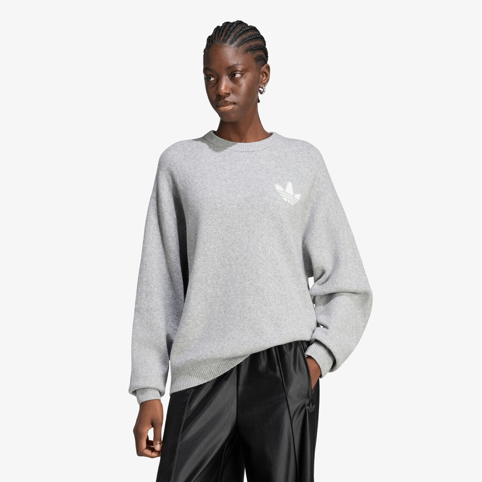 Sweater adidas Originals Athl Dept Knitted Sweater Medium Grey Heather M