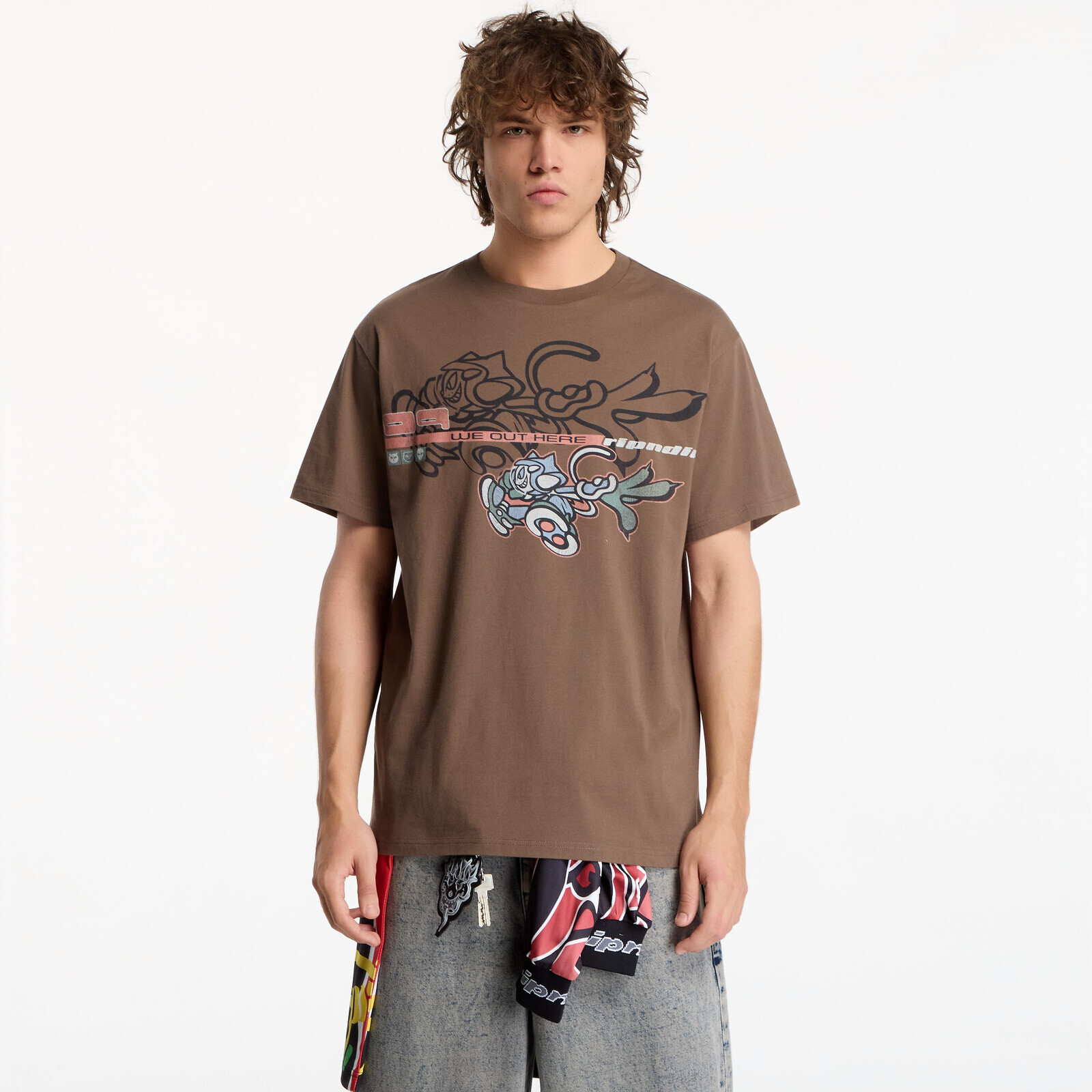 T-shirt RIPNDIP Cyclone Tee Dusty Brown S