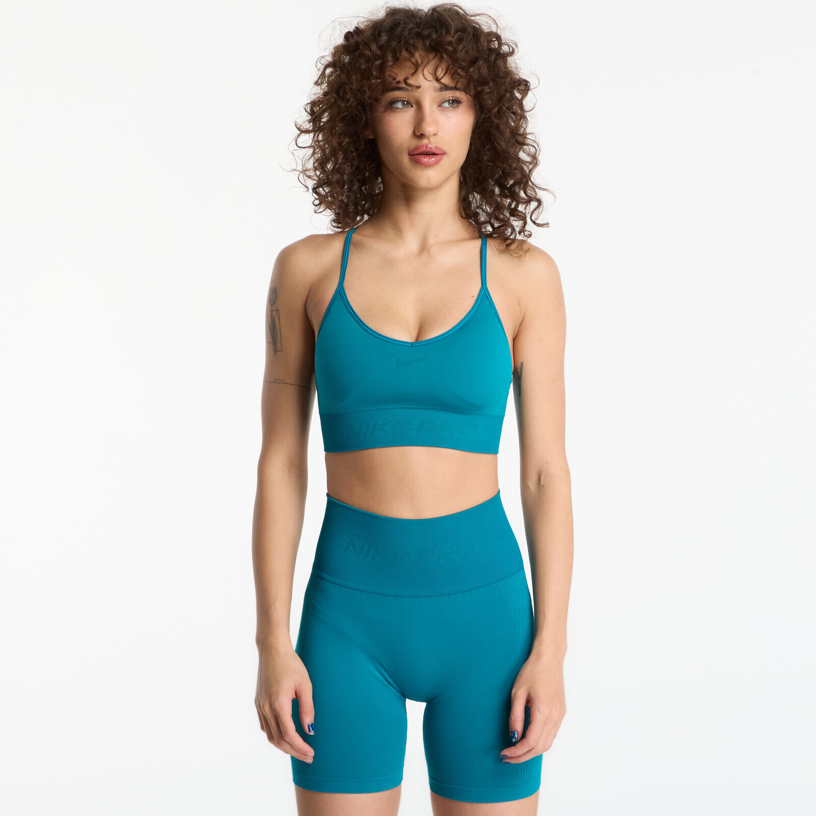 Nike Pro Seamless Light-Support Padded Sports Bra Bright Spruce S