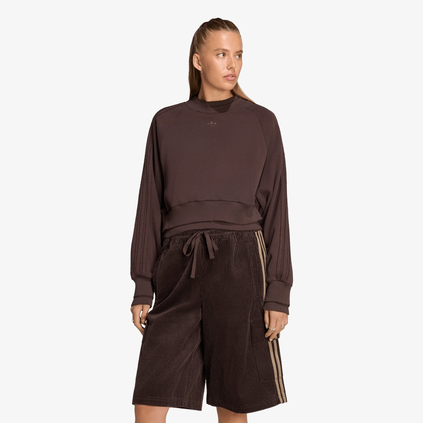 Sweatshirt adidas Winterized Double Crew Sweatshirt Aurora Coffee L