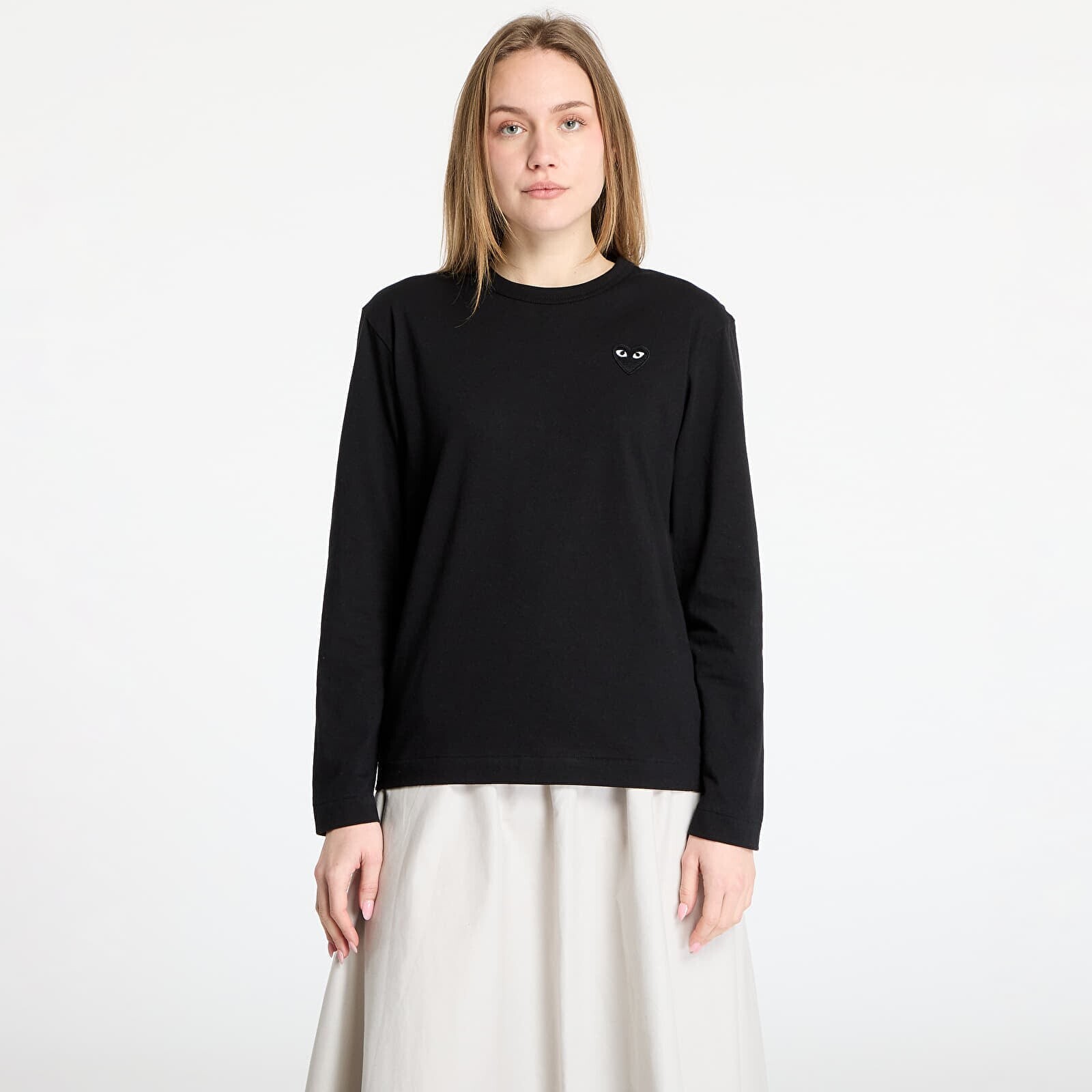 T-shirt Comme des Garçons PLAY Black Emblem Long Sleeve Tee UNISEX Black M