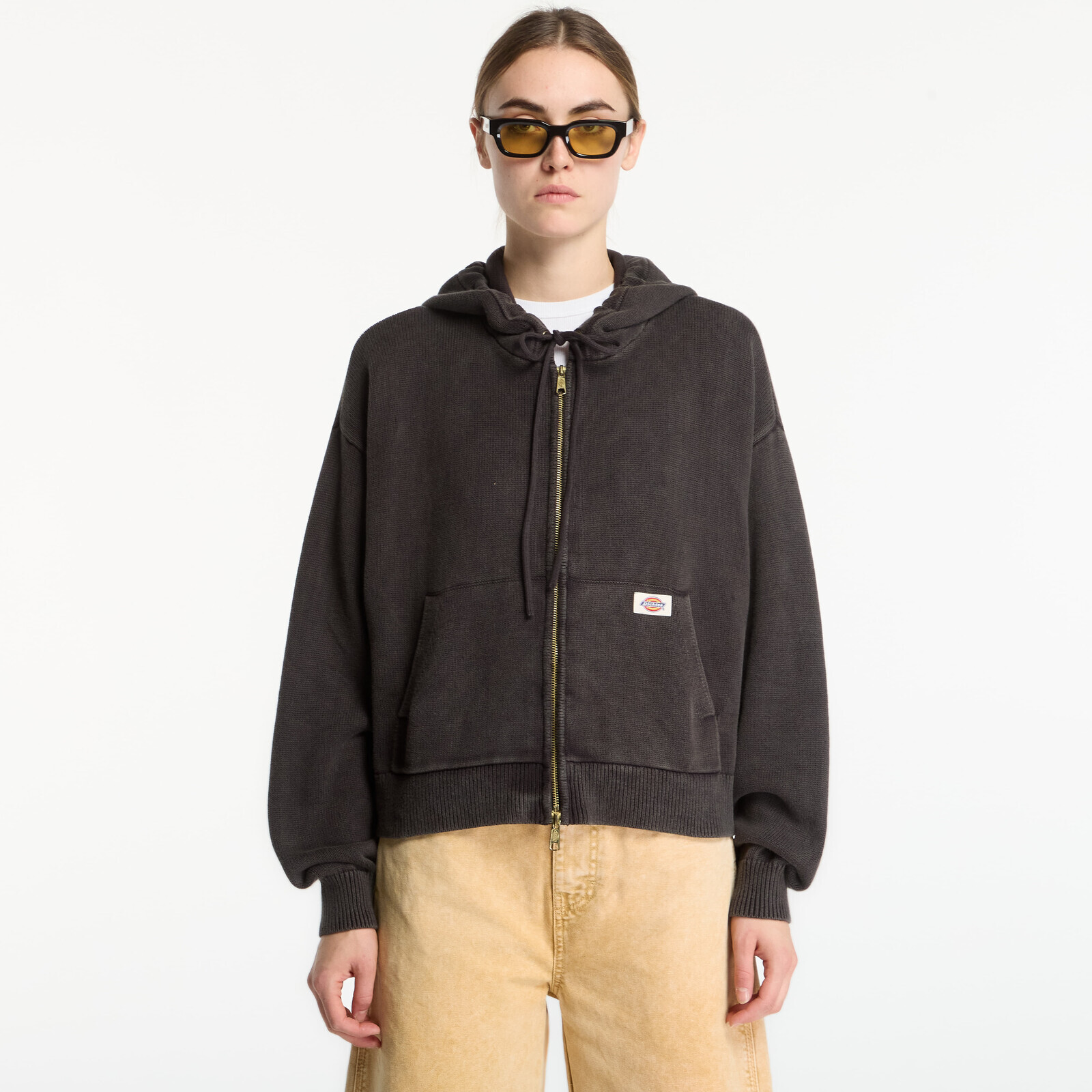 Sweater Dickies Fredonia Zipped Knit Bomber Grey M